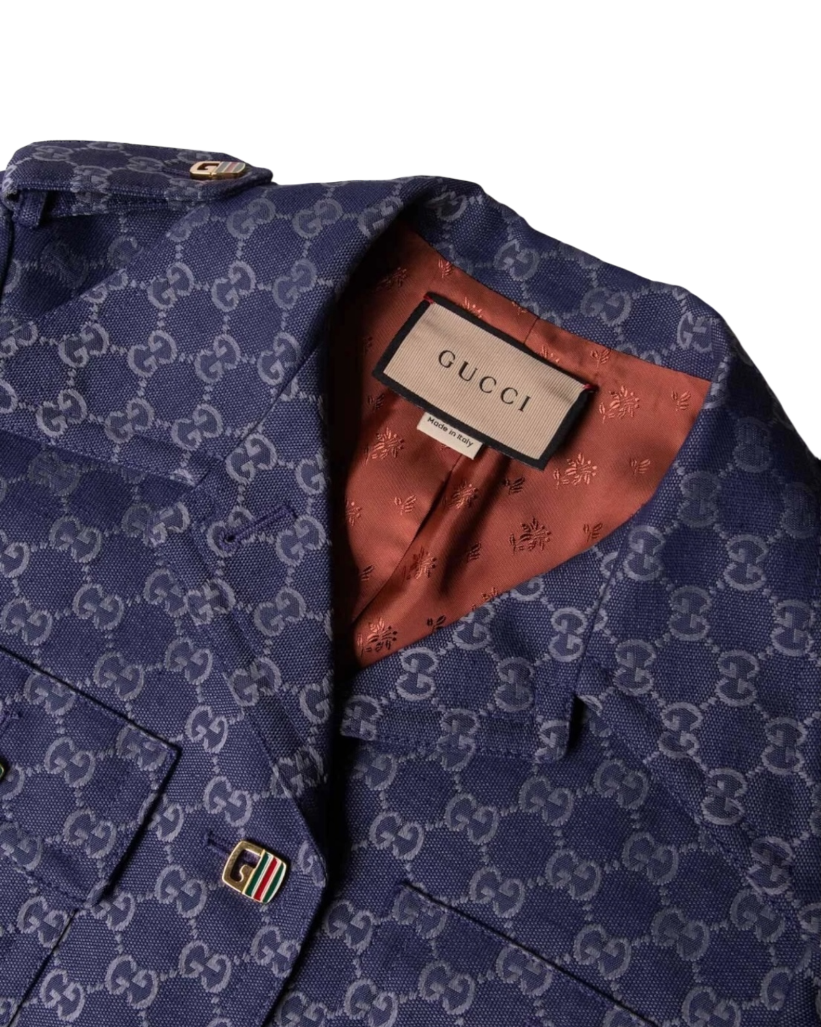 Gucci Interlocking GG Canvas Jacket Dress in Blue