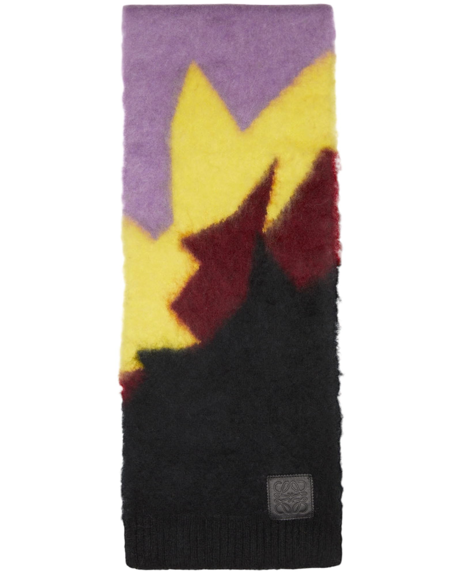 Loewe Multicolored Intarsia Pattern Scarf