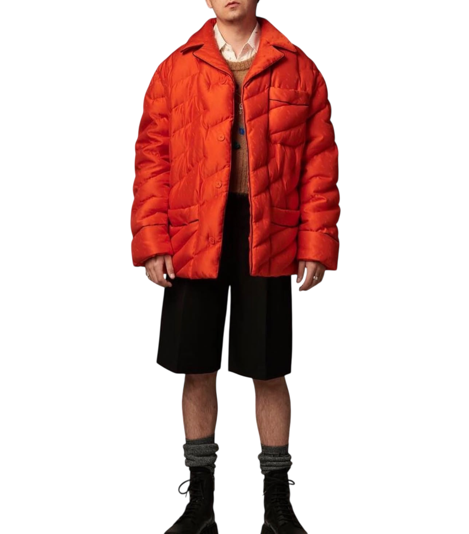 A/W '21 Fendi Puffer Blouson Jacket in Bitter