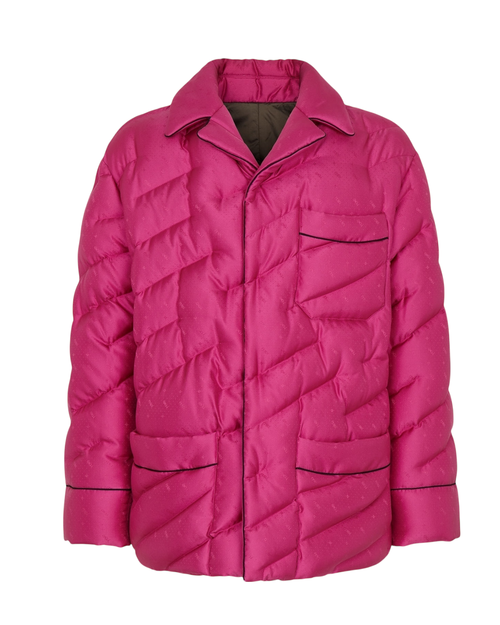 A/W '21 Fendi Puffer Blouson Jacket in Azalea