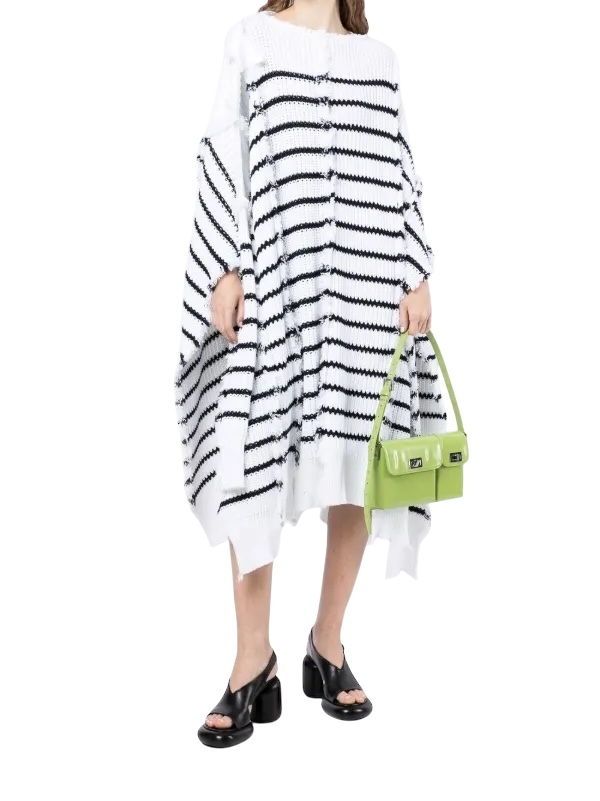 Marni Breton Stripes Cotton Cape