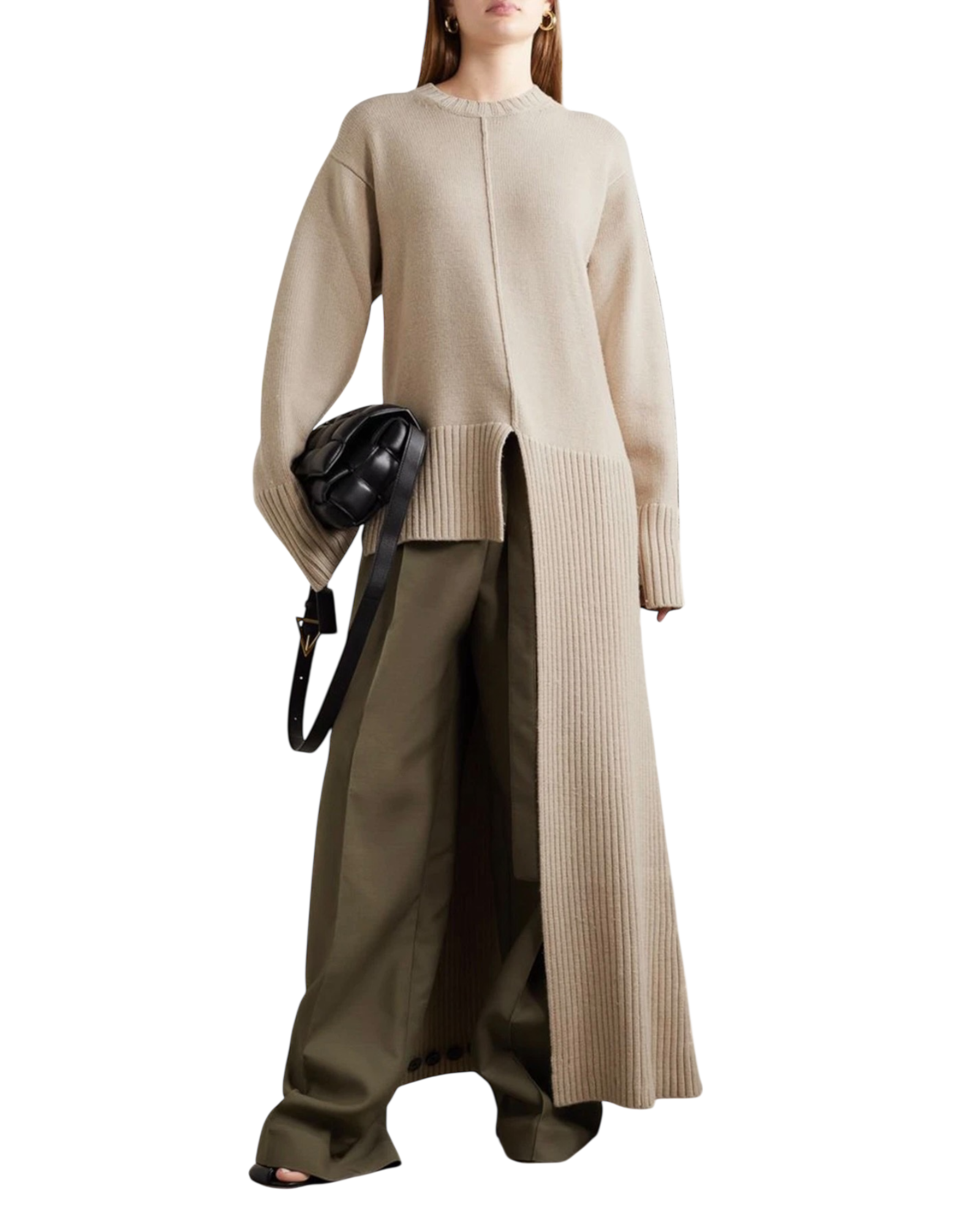 Peter Do FW21 Beige Convertible Cape Sweater