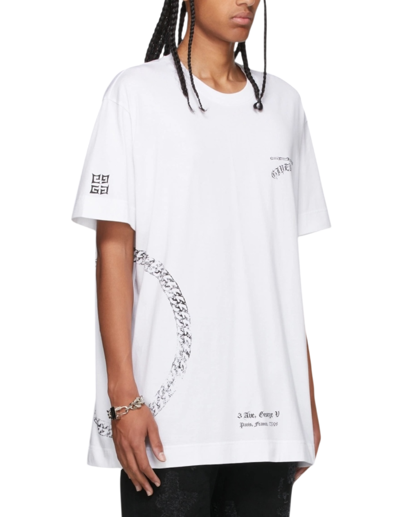 Givenchy Symbol Circle Chain Oversized T-Shirt