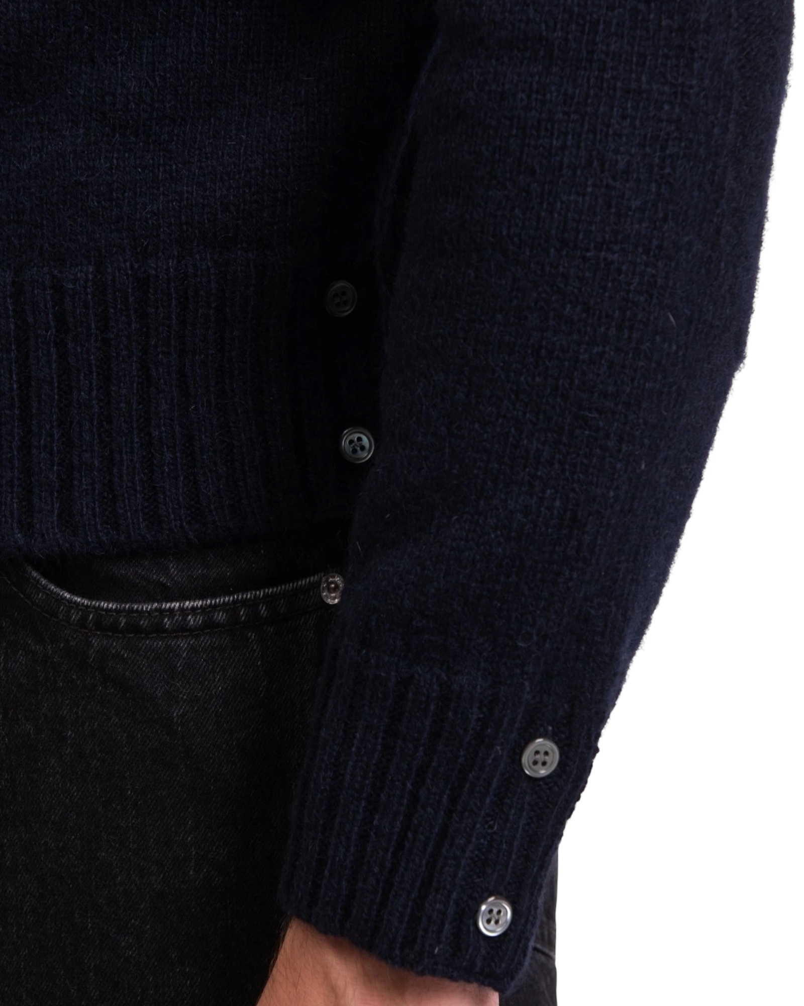Thom Browne 4-Bar Polo Jumper in Navy