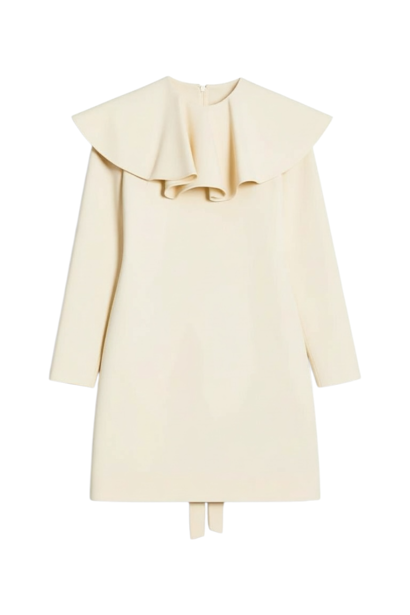 Valentino Ruffle Collar Sheath Dress