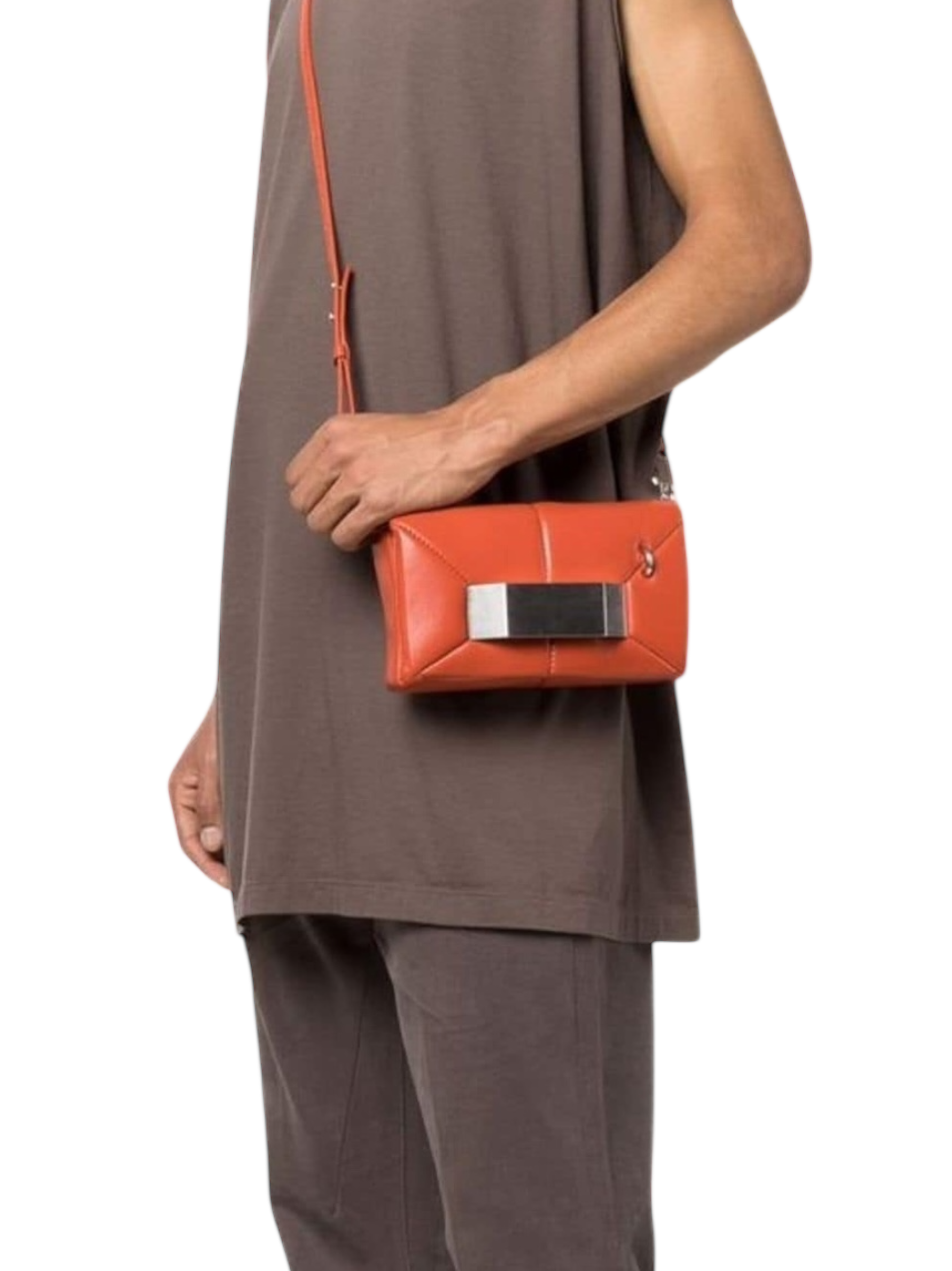 Rick Owens Griffin Leather Messenger Bag