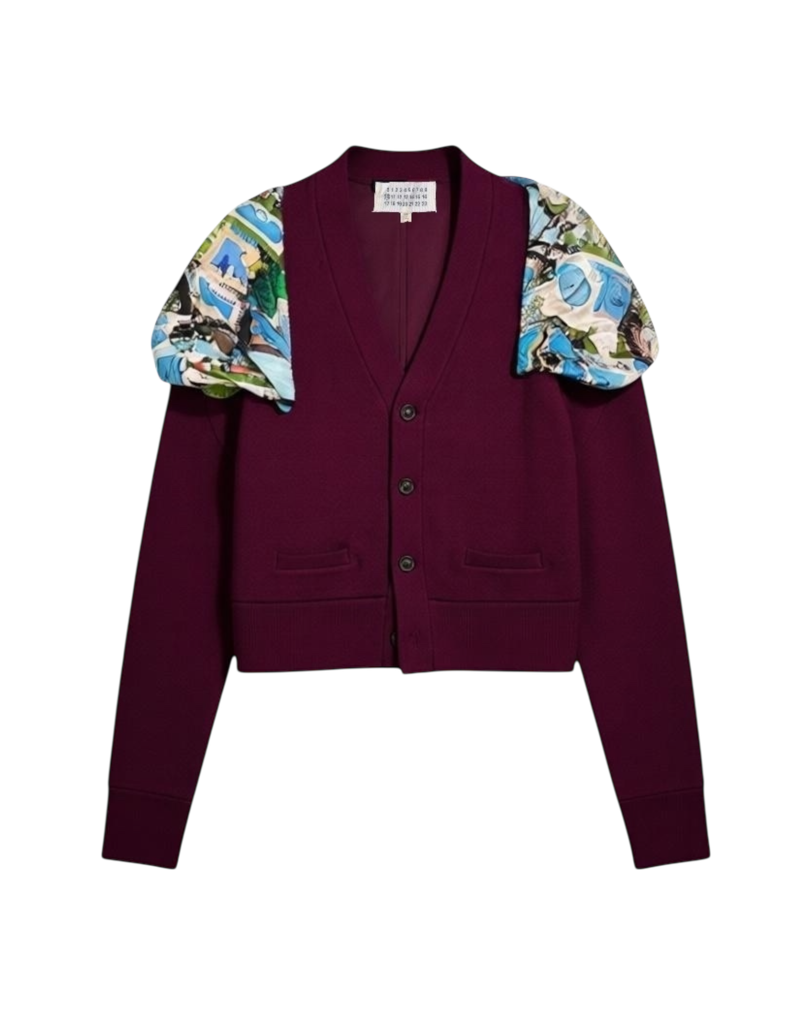 Maison Margiela Wool Scarf Distressed Cardigan