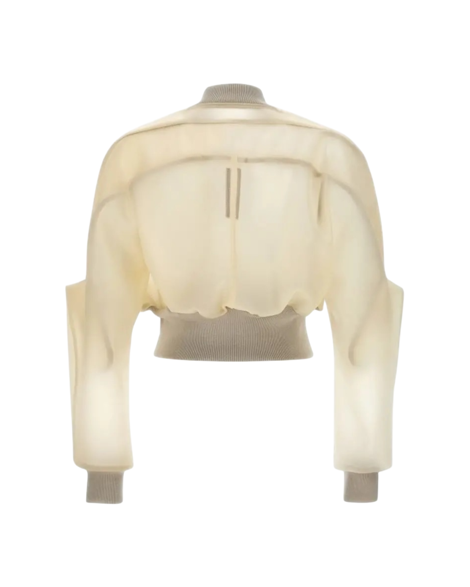 Rick Owens Girdered Bomber Cropped in Transparent Leather