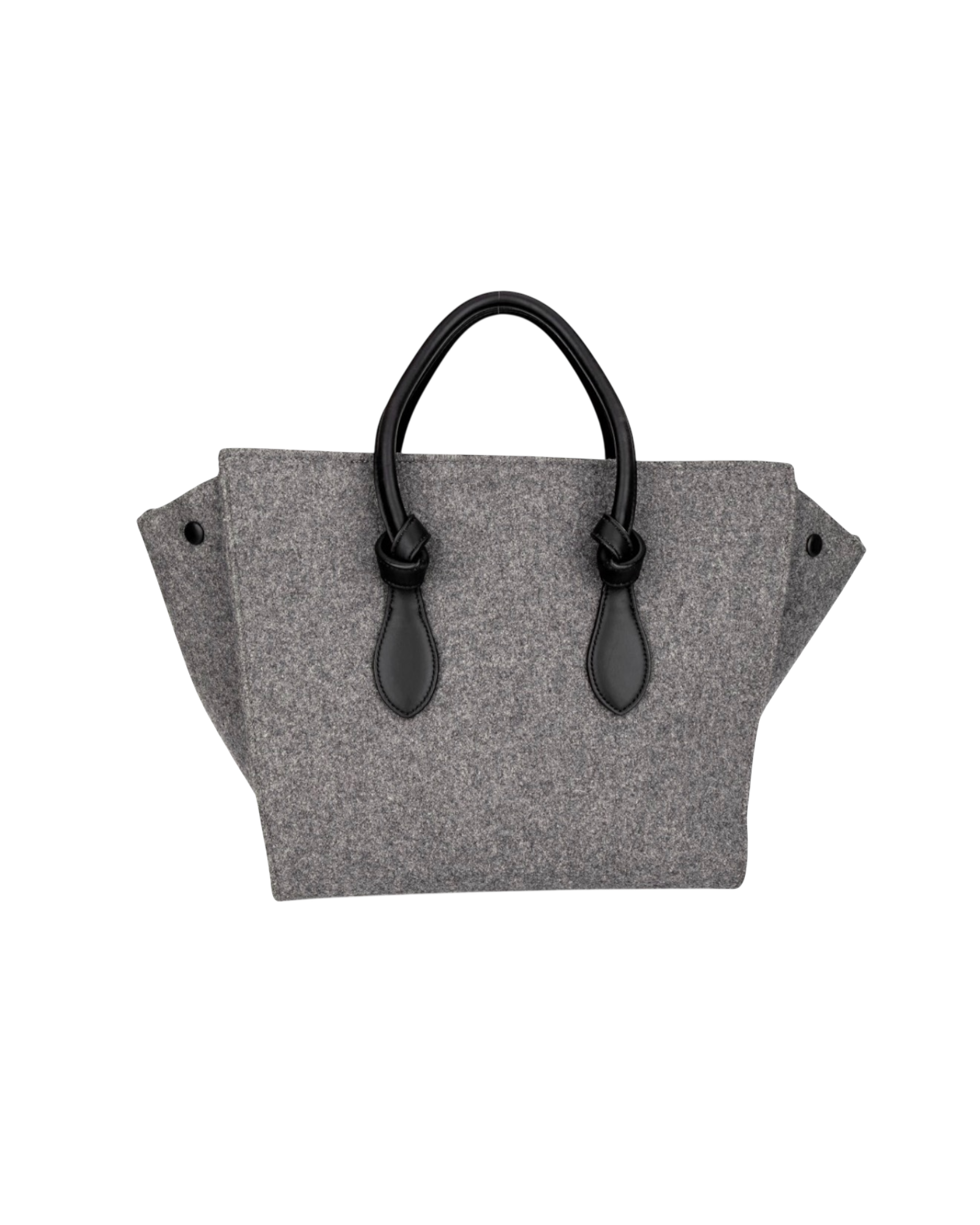 Celine Tie Bag in Felt & Calfskin Leather