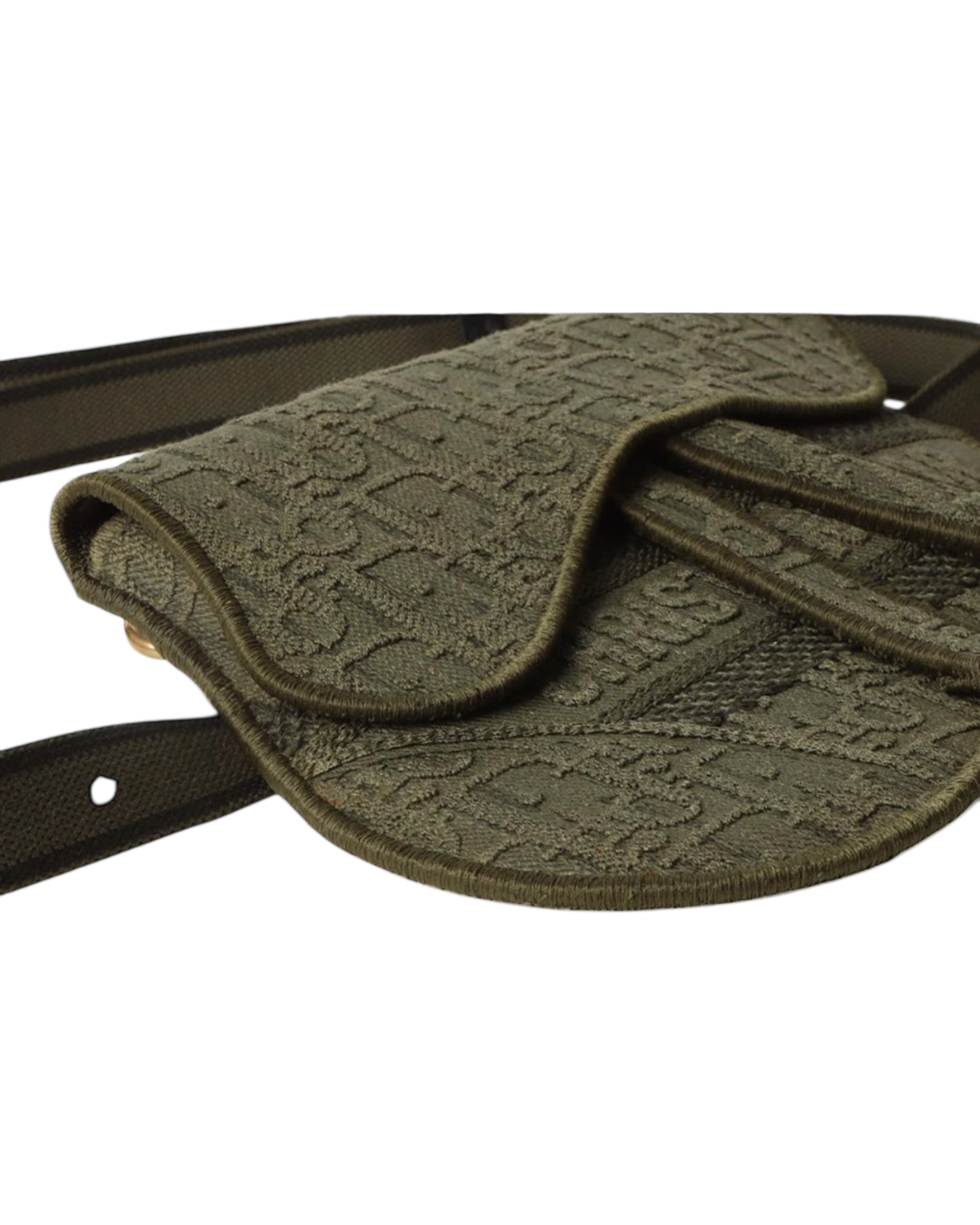 Dior Saddle Belt Bag in Khaki Green Oblique Canvas