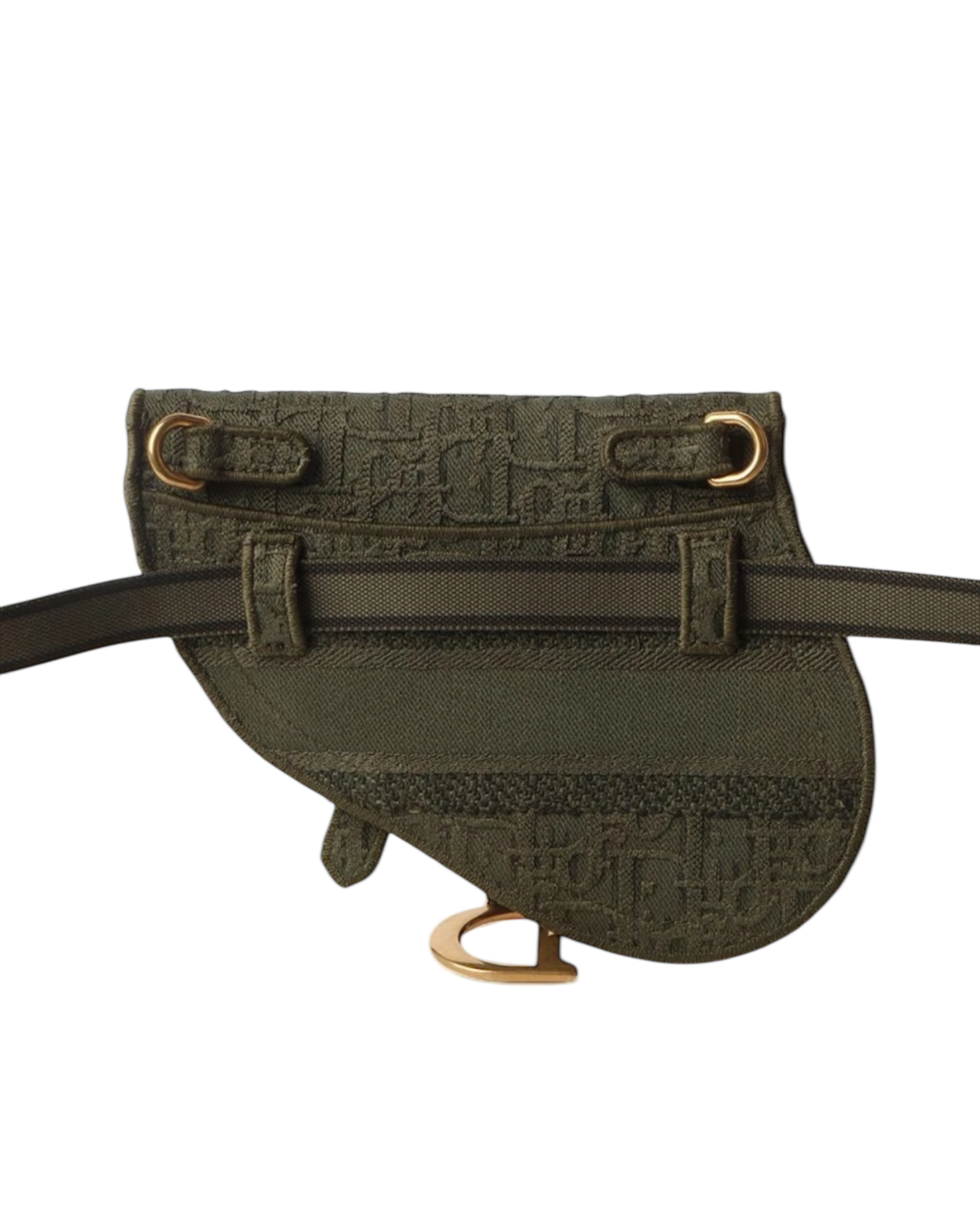 Dior Saddle Belt Bag in Khaki Green Oblique Canvas