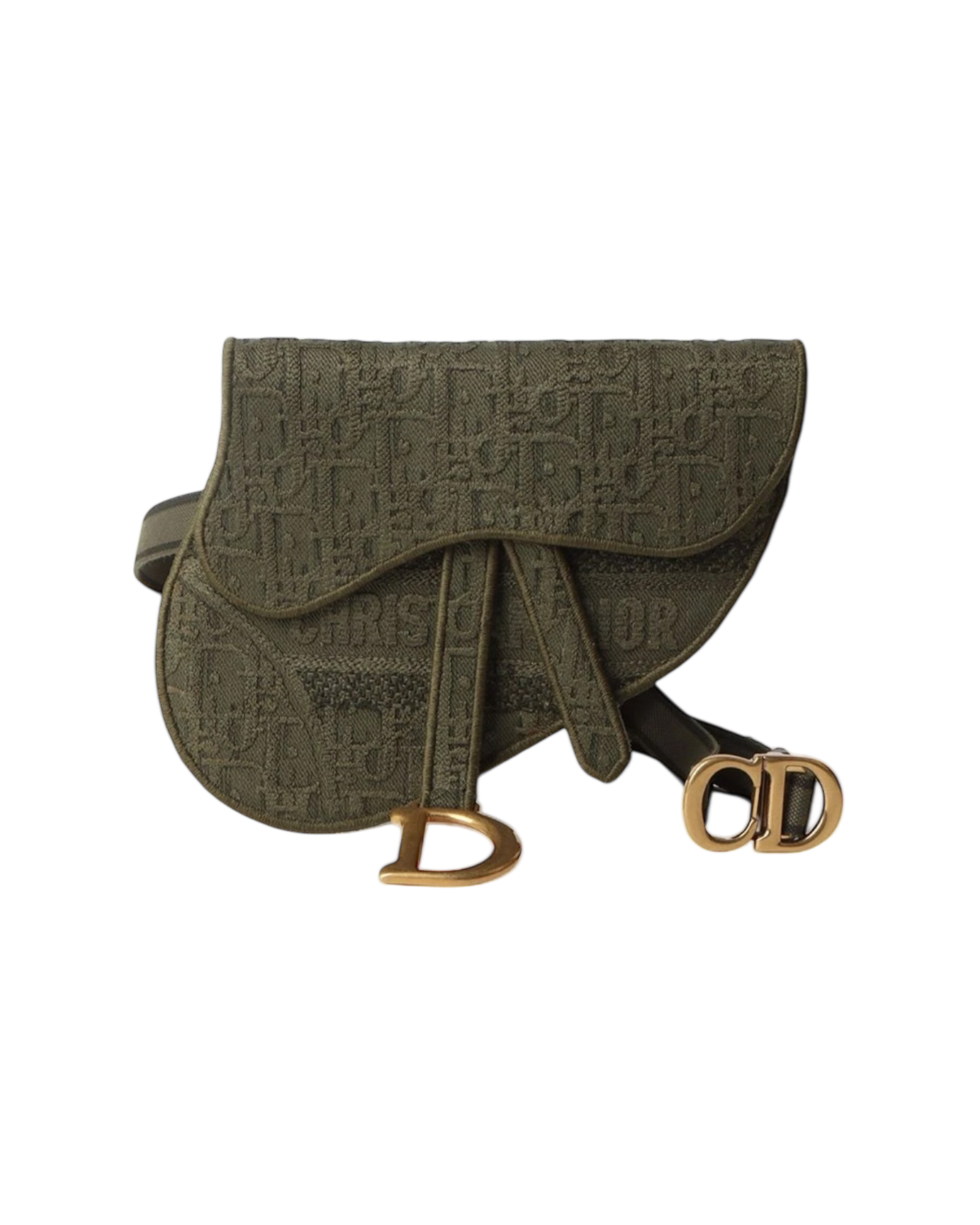 Dior Saddle Belt Bag in Khaki Green Oblique Canvas