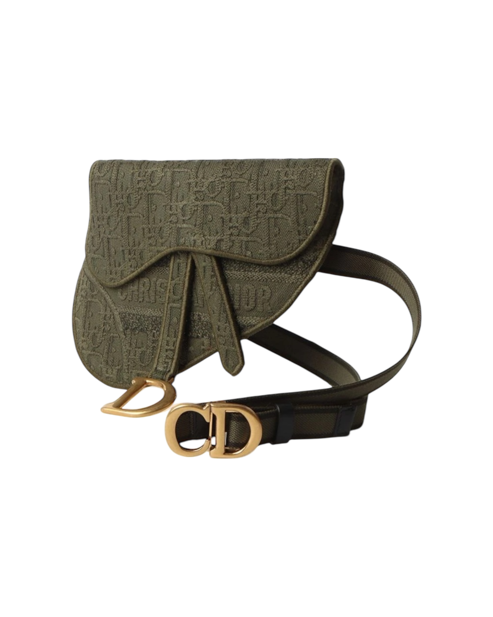 Dior Saddle Belt Bag in Khaki Green Oblique Canvas