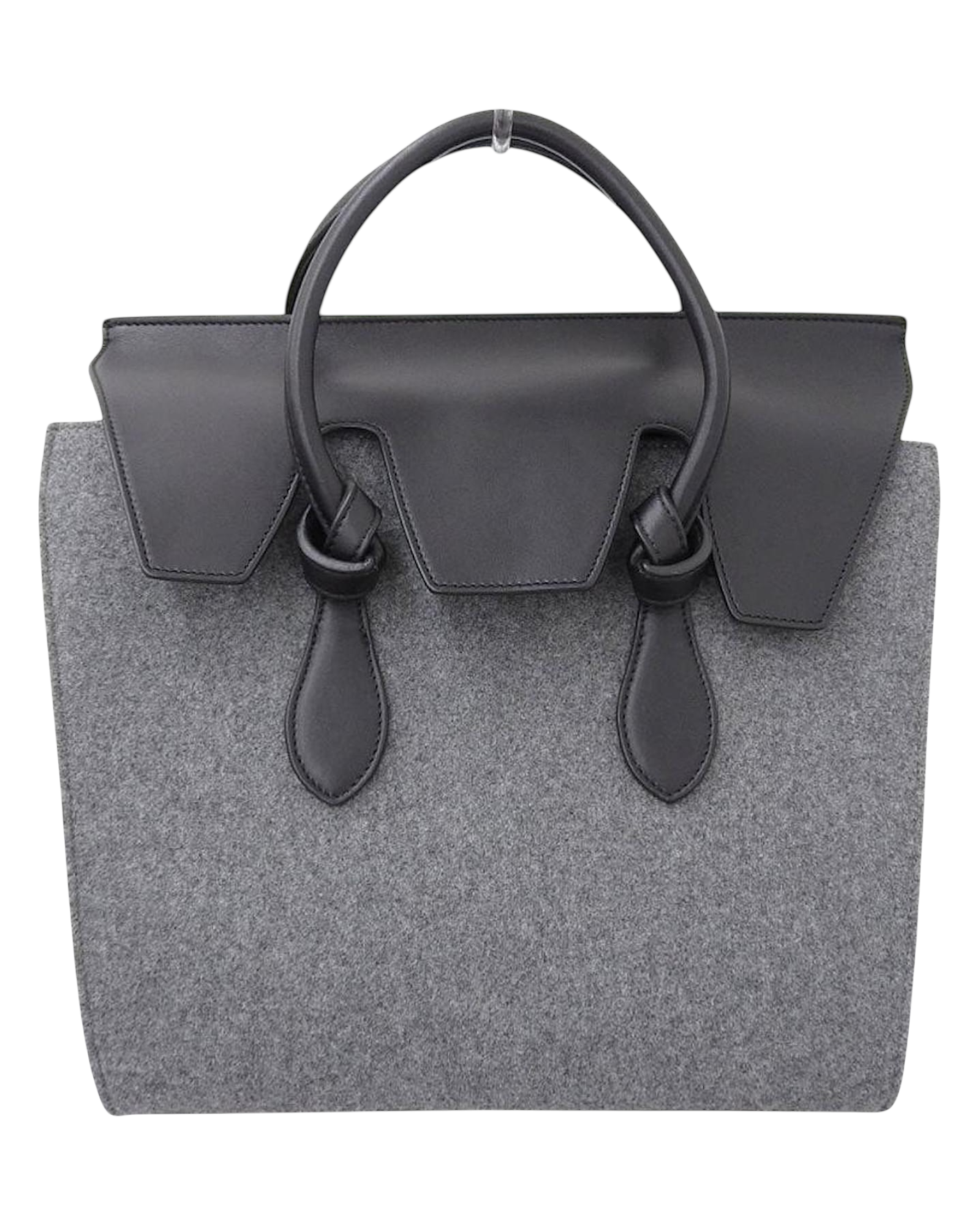 Celine Tie Bag in Felt & Calfskin Leather