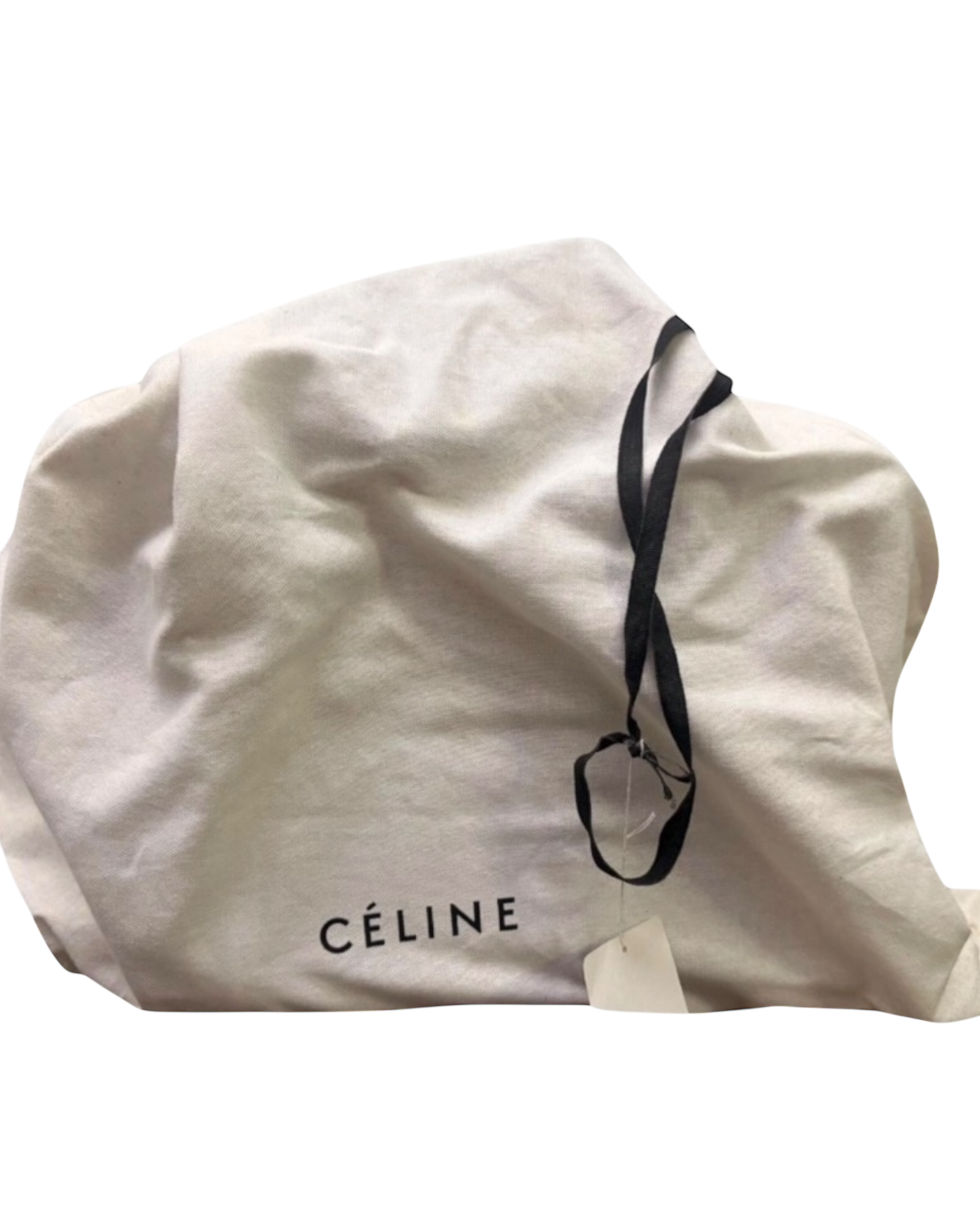 Celine Tie Bag in Felt & Calfskin Leather