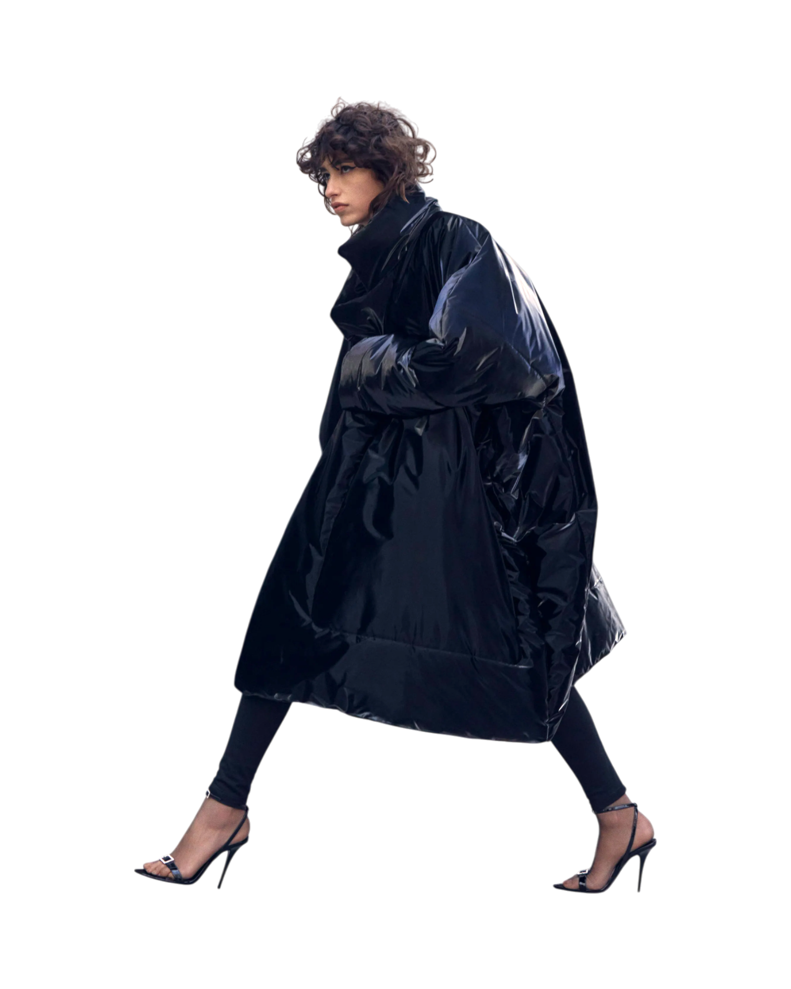 Saint Laurent Lacquered Effect Oversized Jacket