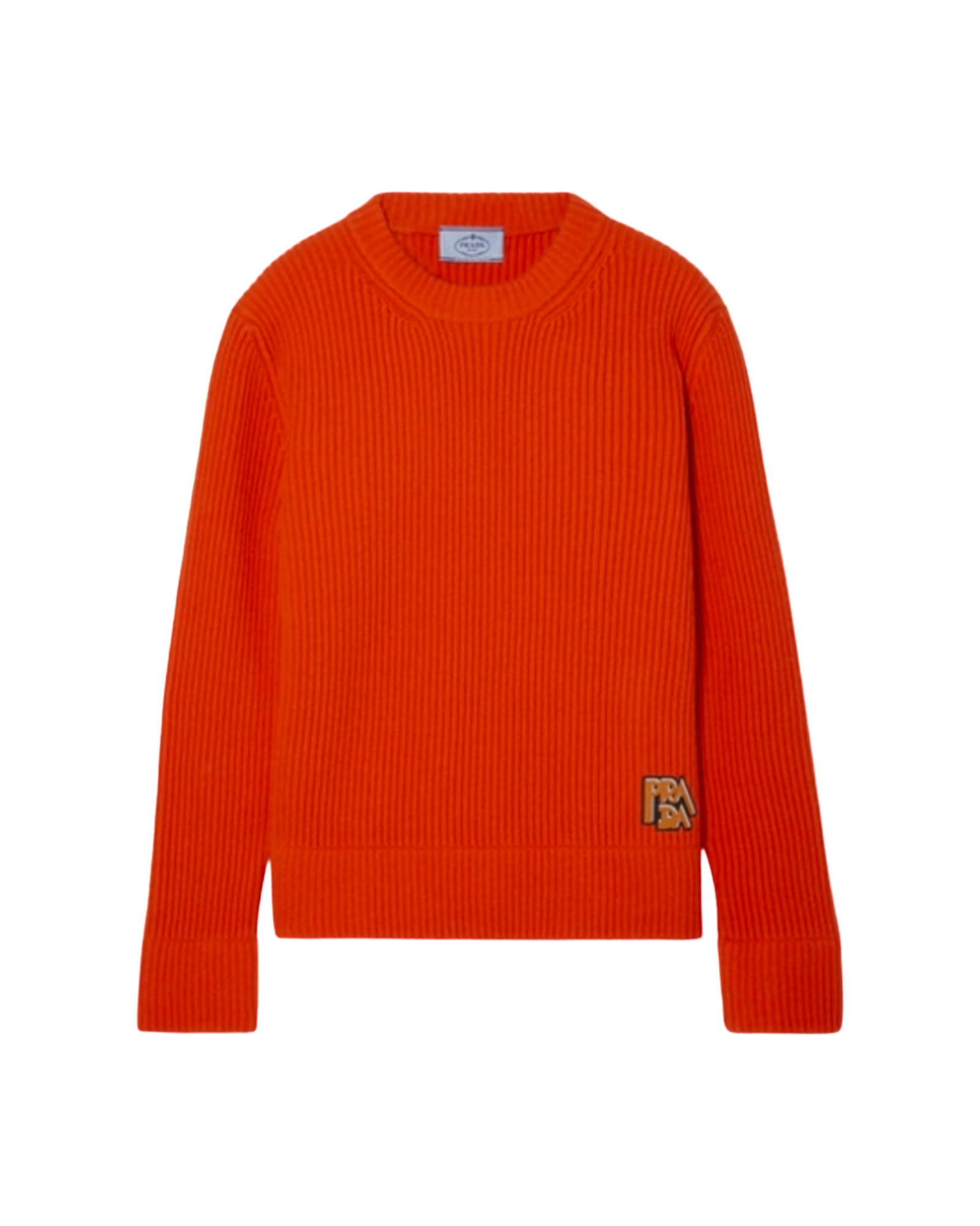 Prada Appliquéd Ribbed Wool & Cashmere Sweater