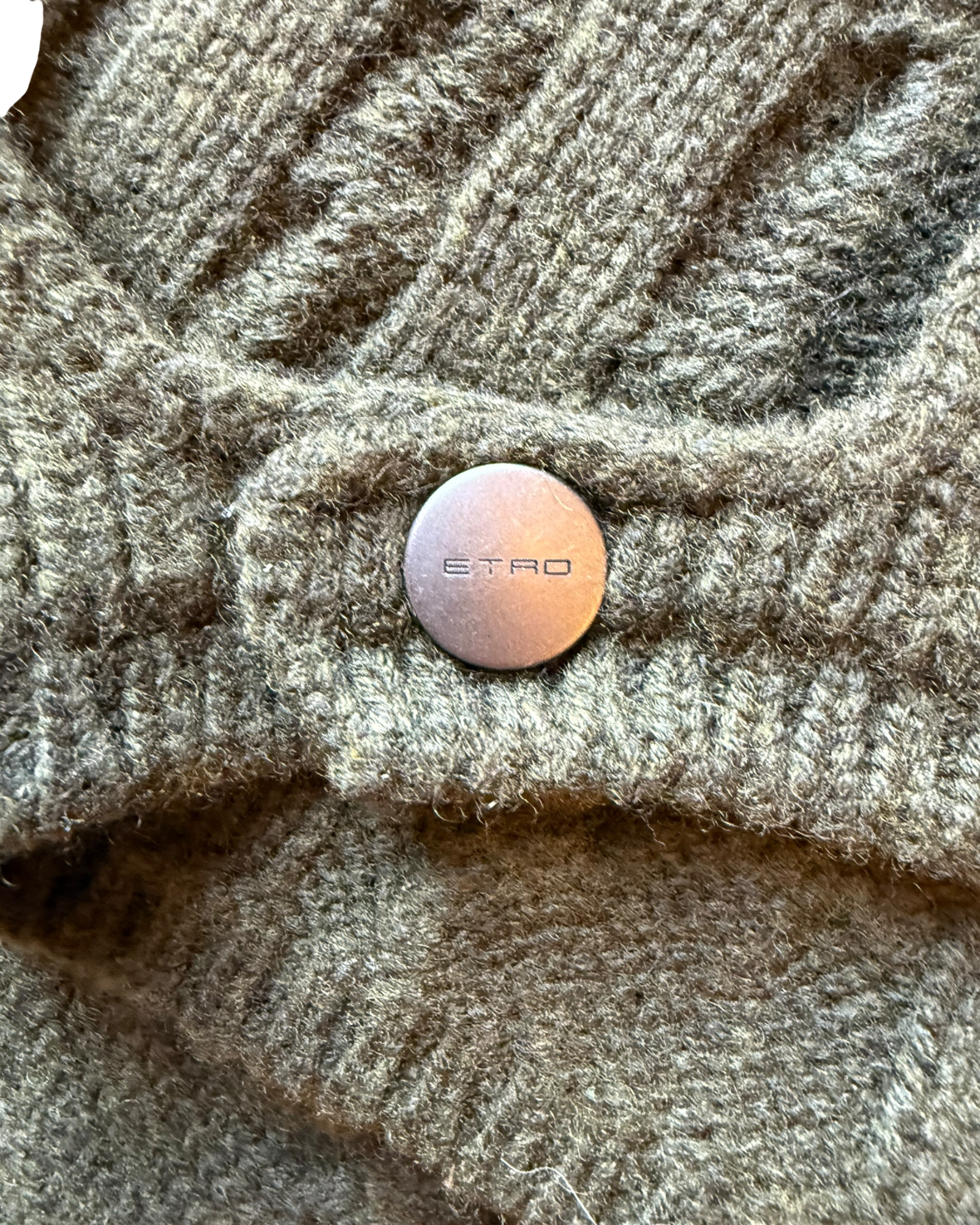 Etro Cropped Cable-knit Vest in Green