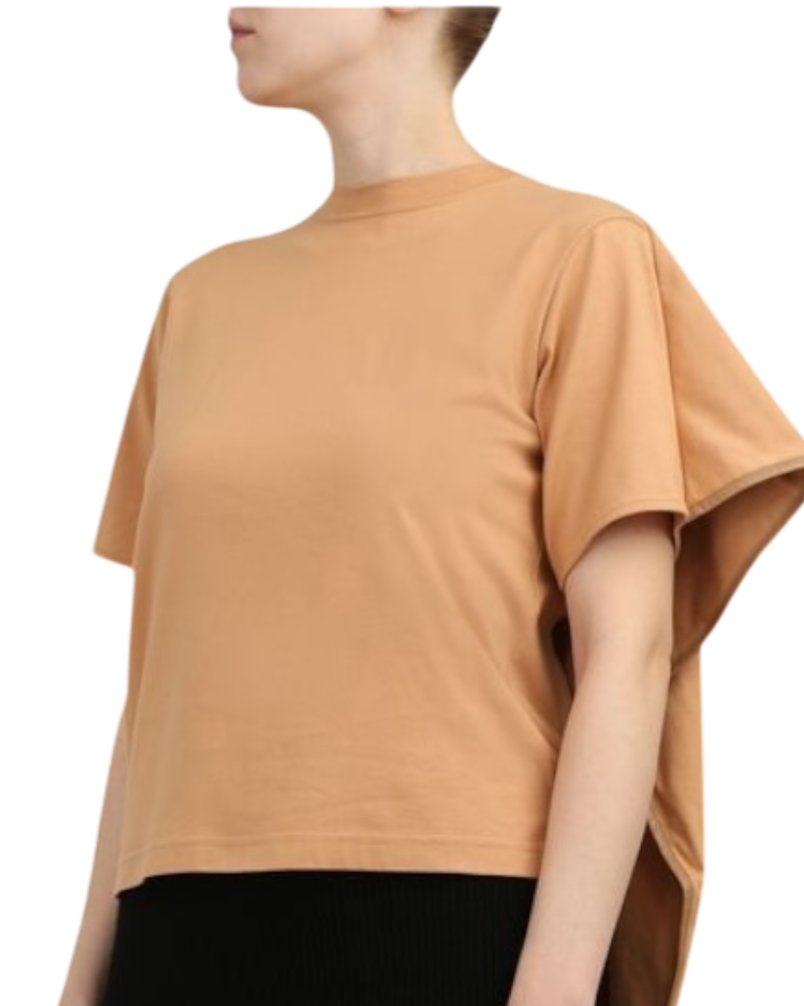 Celine Cotton and Leather Trim Scarf T Shirt