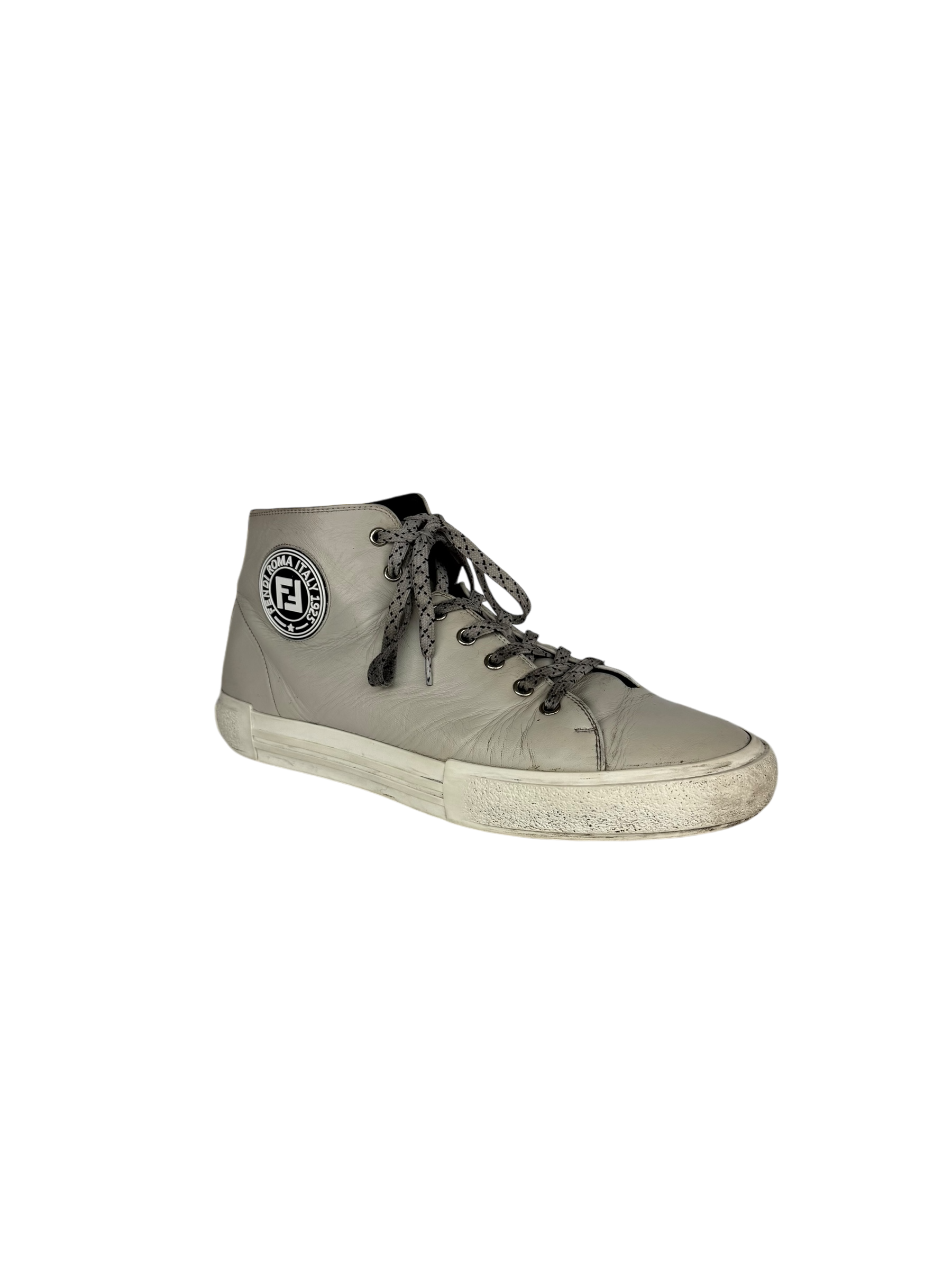 Fendi Calfskin Hi Tops in Grey