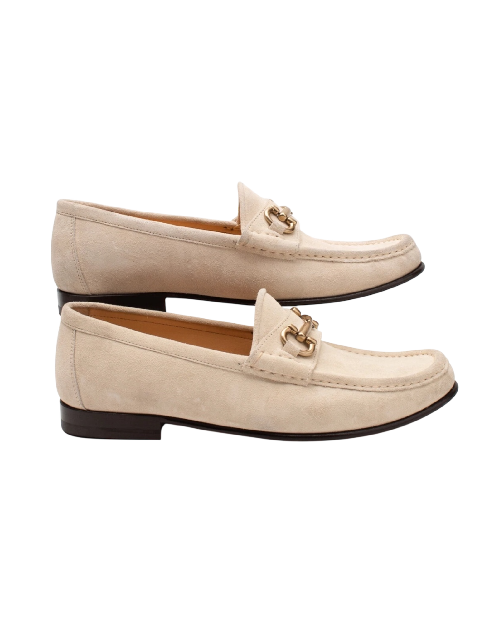 Brunello Cucinelli Suede Horsebit Loafer in Beige