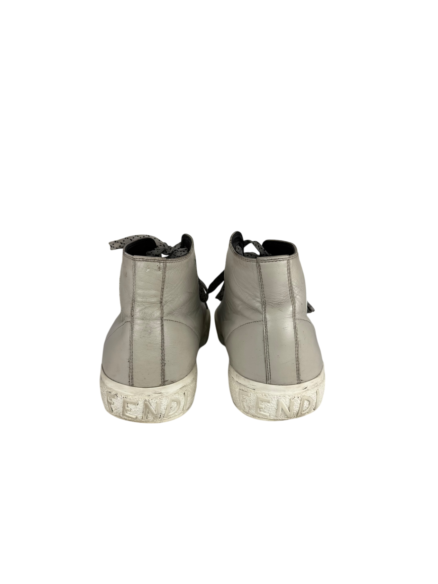 Fendi Calfskin Hi Tops in Grey