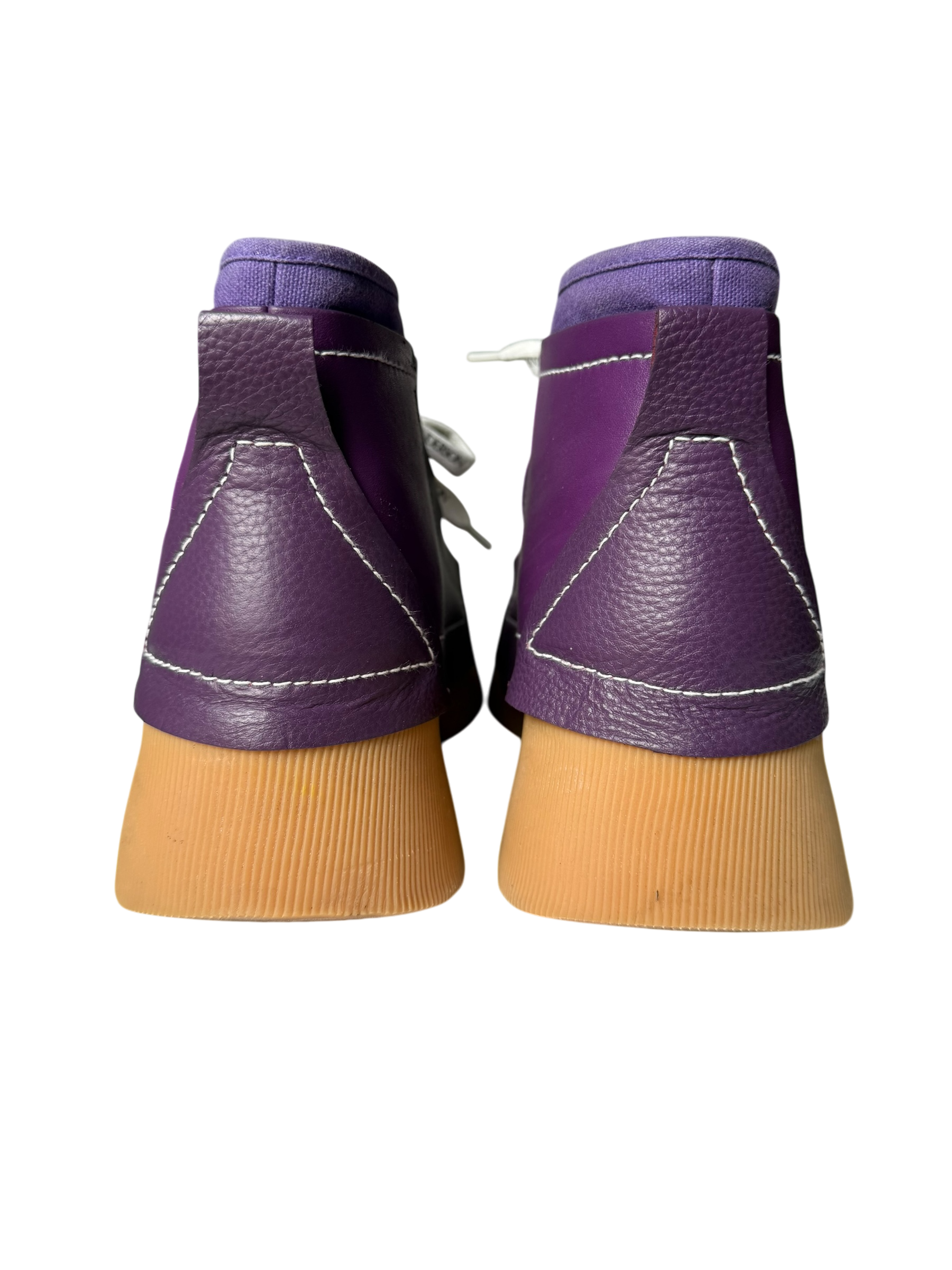 JW Anderson Paneled High Top Sneakers in Purple