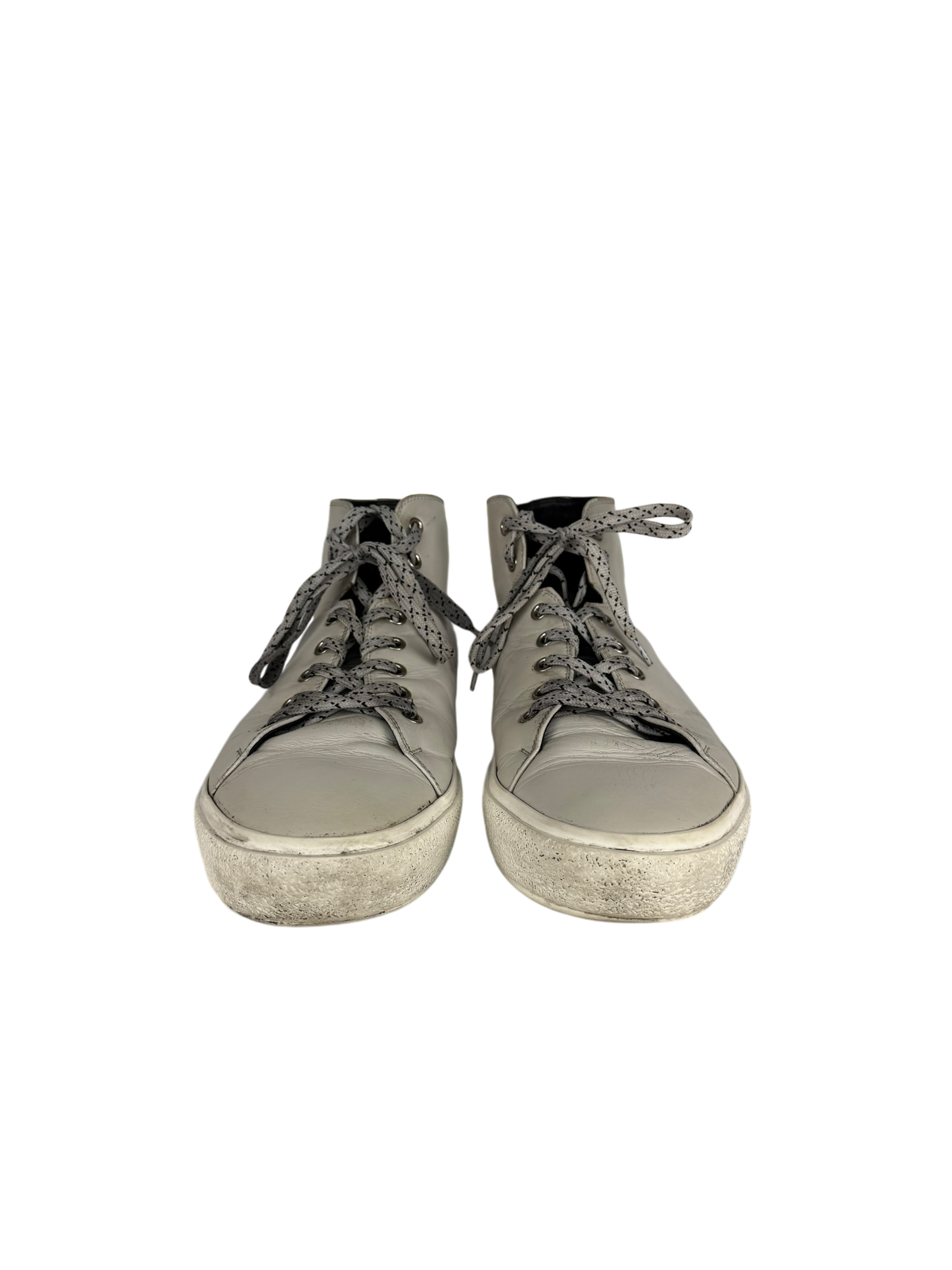 Fendi Calfskin Hi Tops in Grey