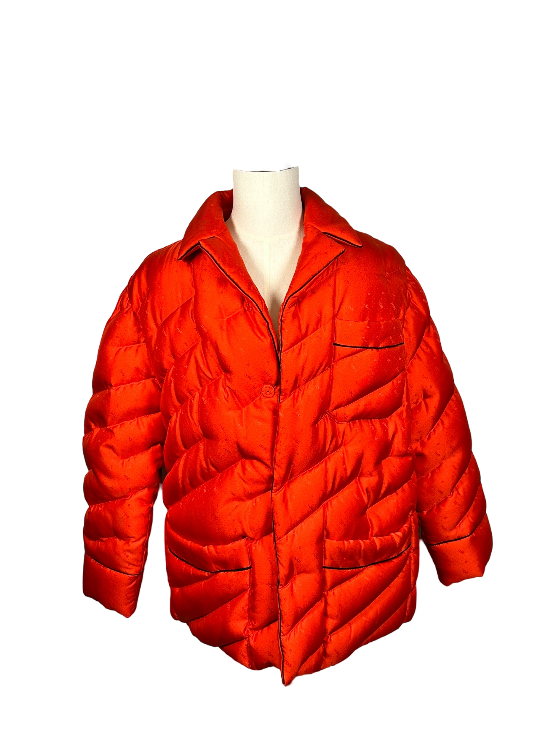Fendi puffer jacket red hotsell