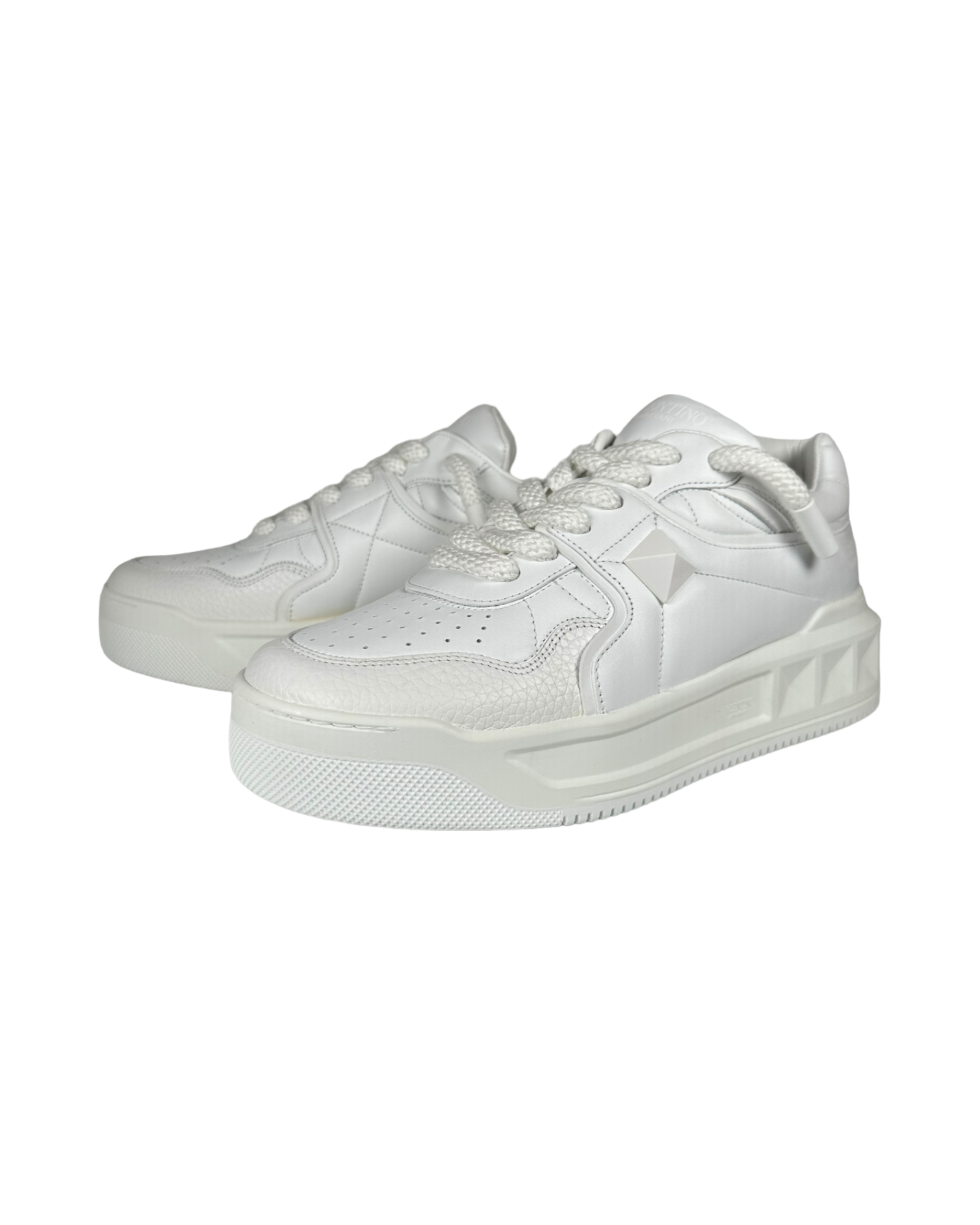 Valentino One Stud Sneakers in White