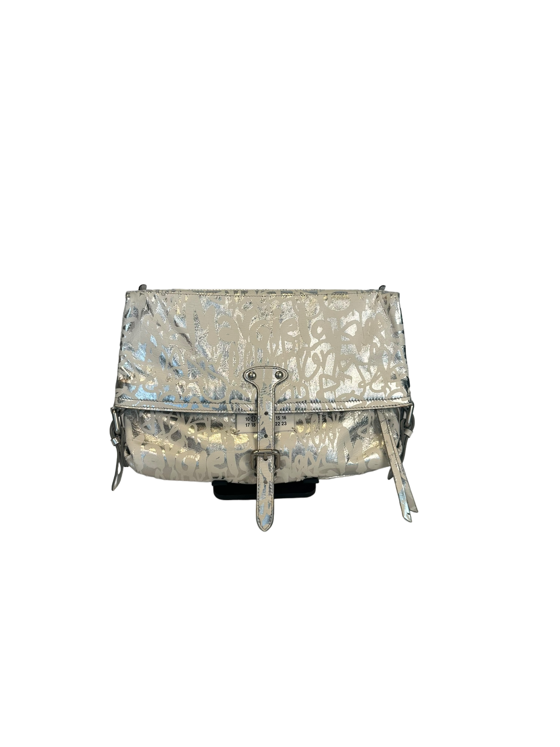 Maison Margiela Crinkle Leather Graffiti Clutch