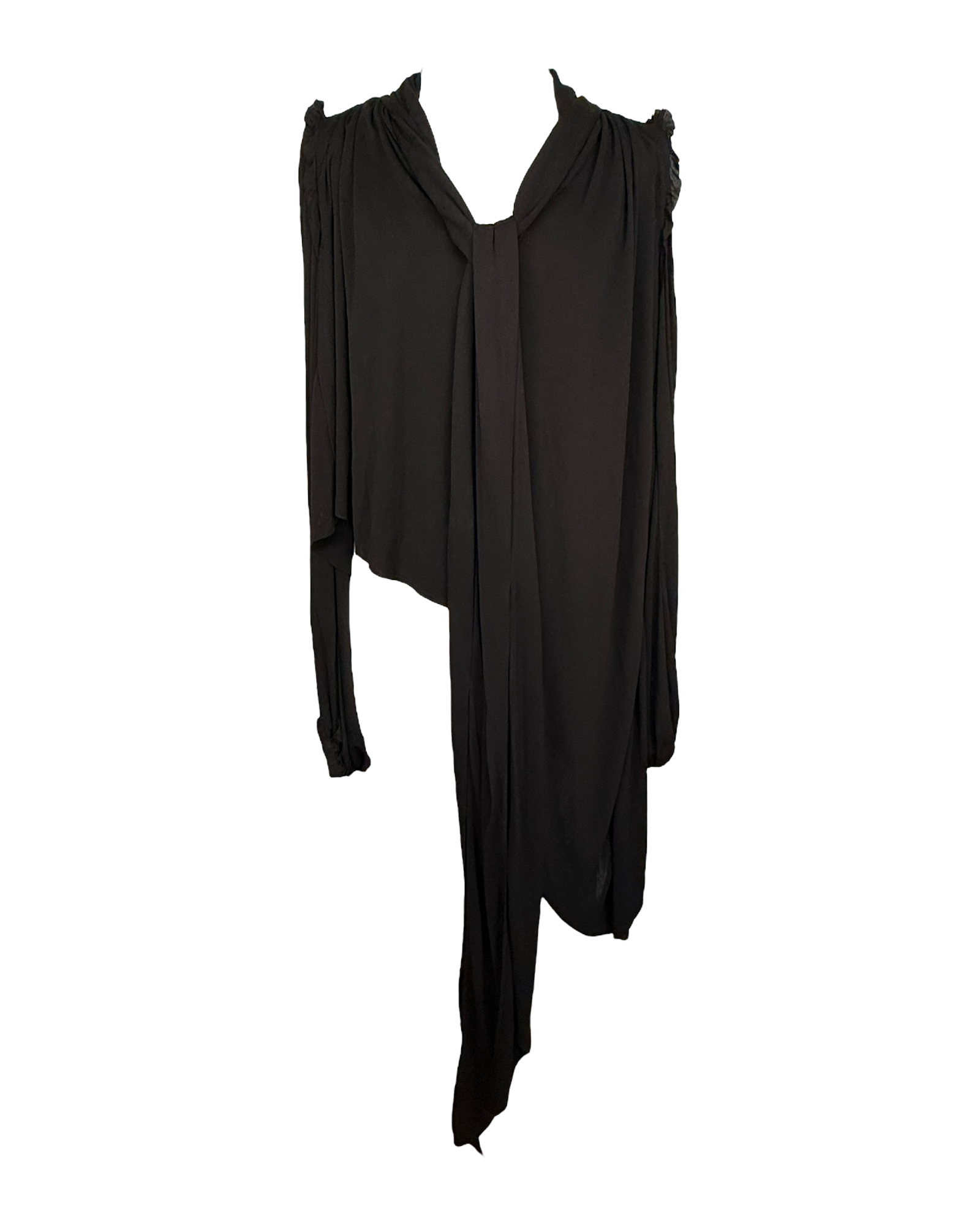 Loewe Asymmetric Bow-Tie Crepe Blouse