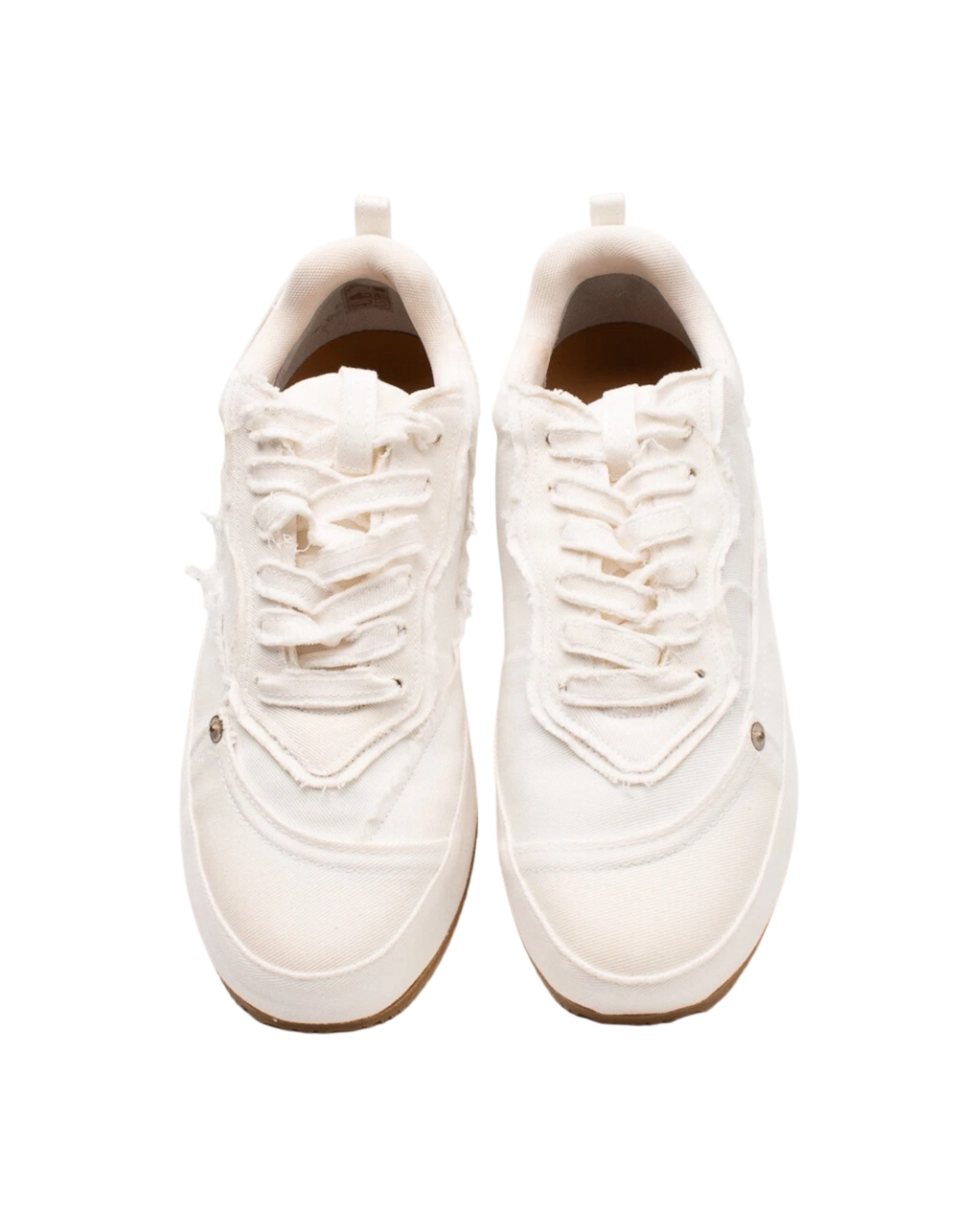 Loewe White Denim Deconstructed Sneakers