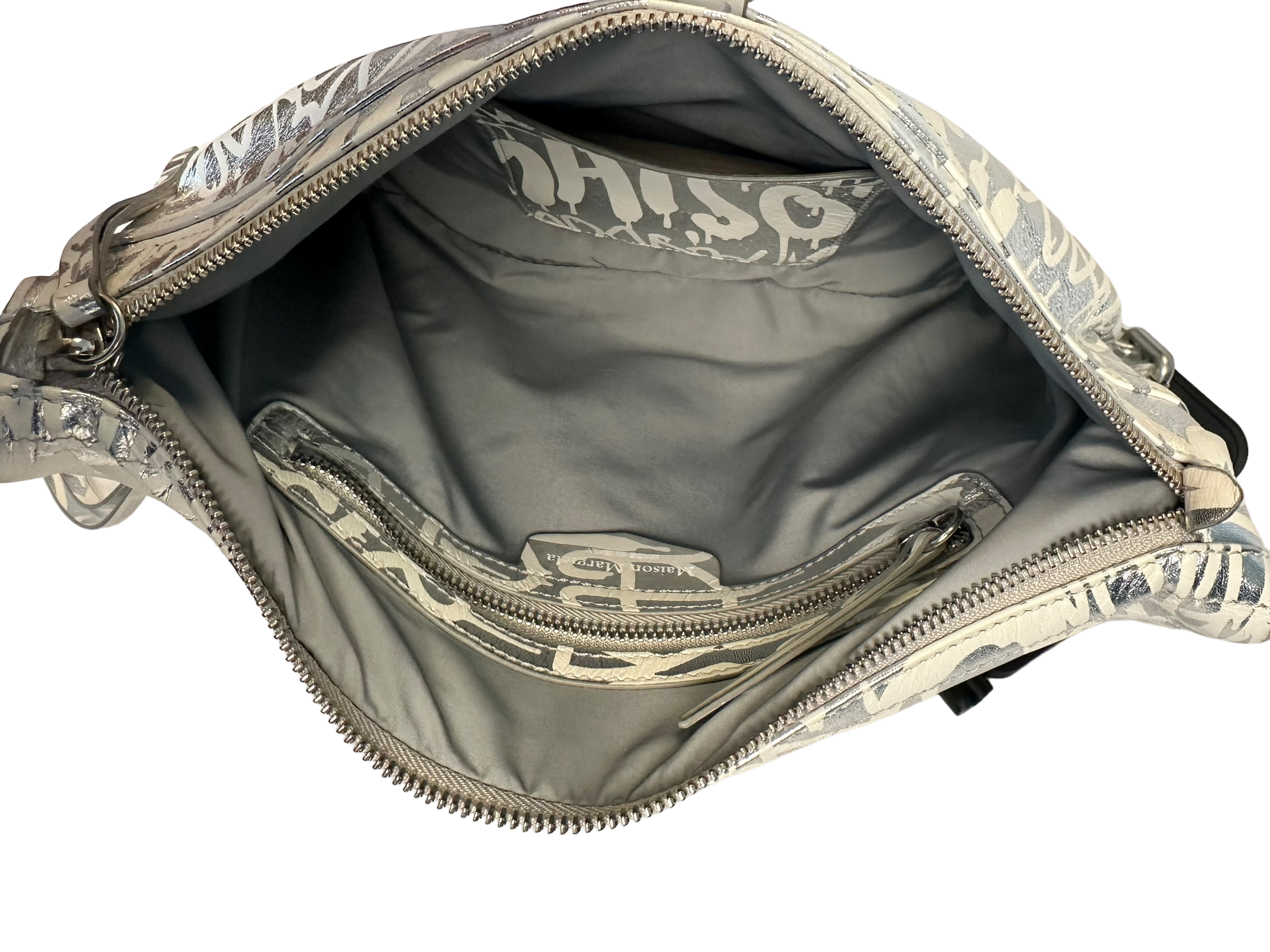 Maison Margiela Crinkle Leather Graffiti Clutch