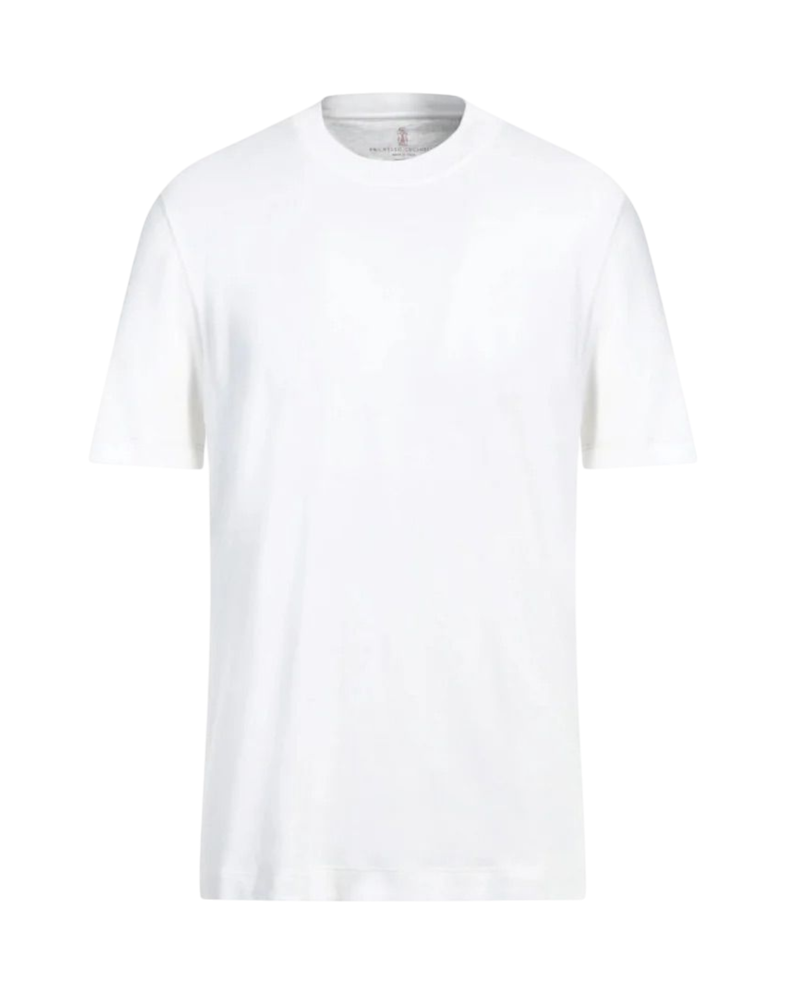 Brunello Cucinelli White Silk Crewneck T-Shirt