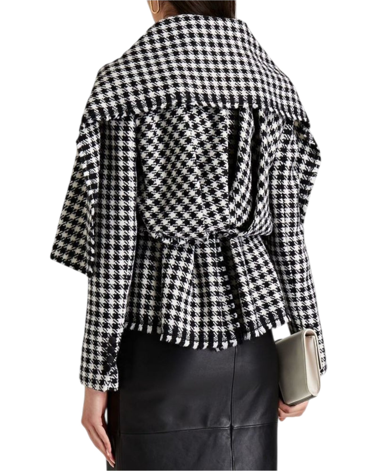 Dolce & Gabbana Double-breasted Houndstooth Wool-Blend Tweed Jacket