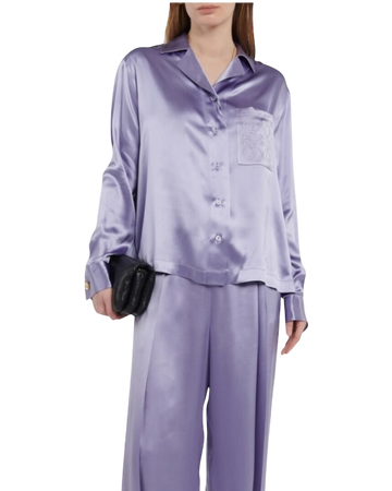 Loewe S/S 23 Anagram Pyjama Blouse in Lavender