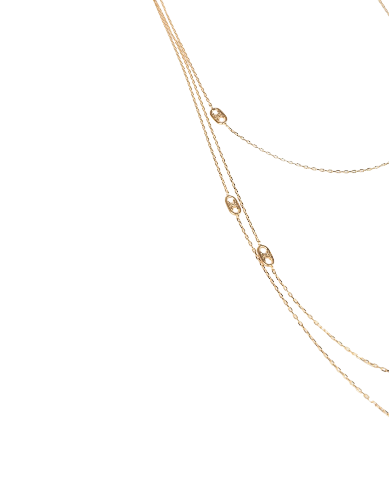 Celine Maillon Triomphe Sautoir Logo Station Necklace