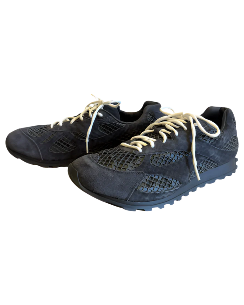 Bottega Veneta Orbit Sneaker in Shade Navy Suede
