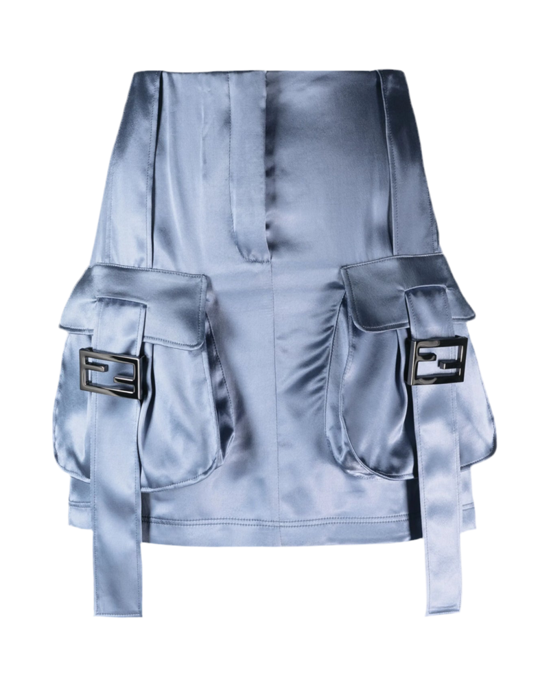 Fendi Satin Utility Skirt