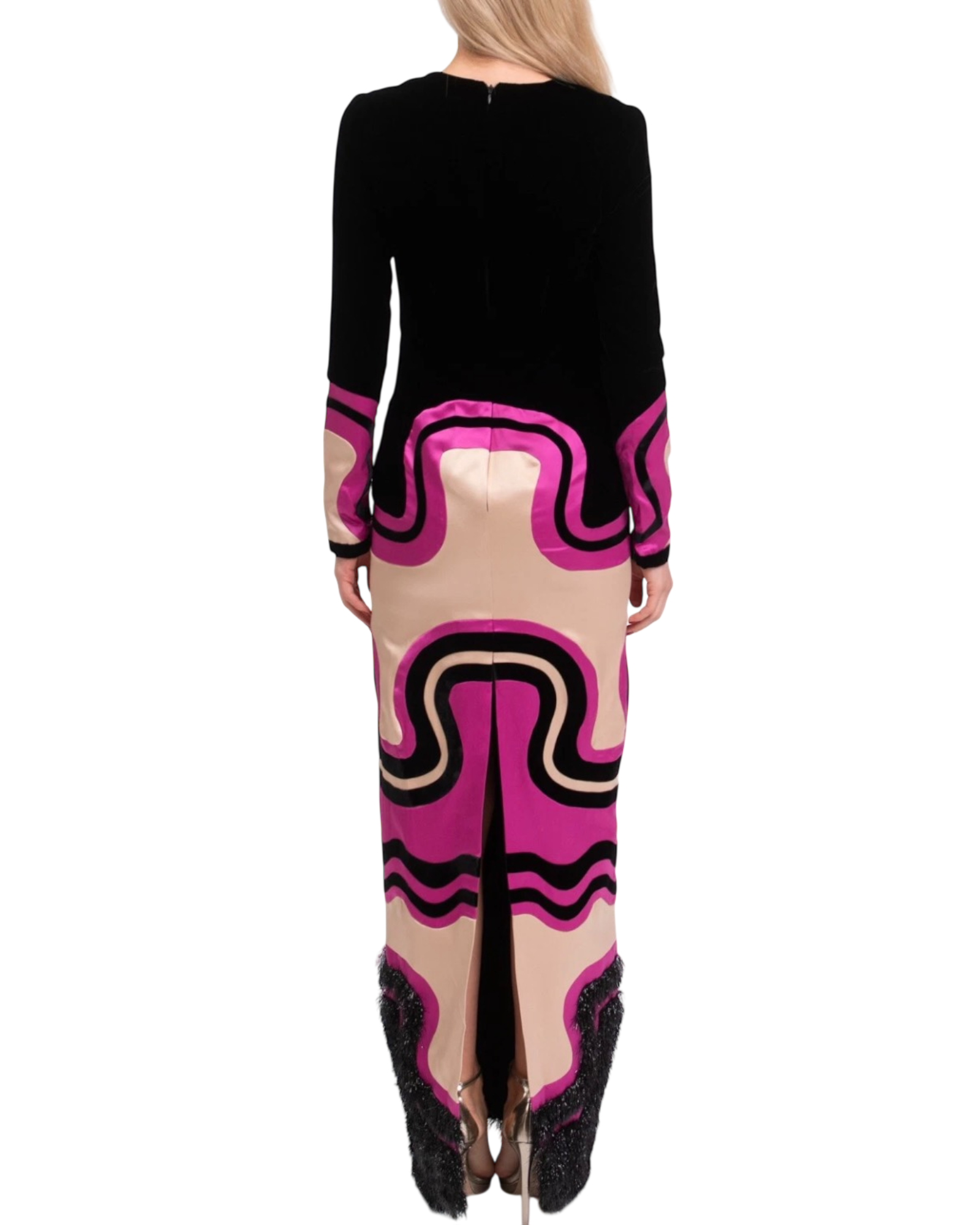 Tom Ford F/W 2015 Psychdelic Wave Knit Gown