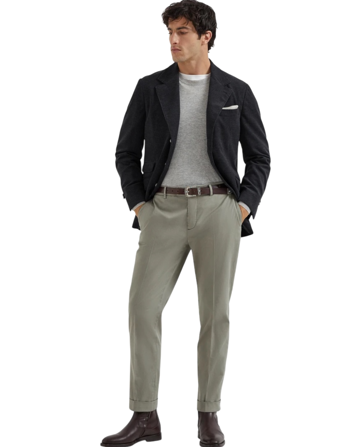 Brunello Cucinelli Gabardine Garment-Dyed Trousers
