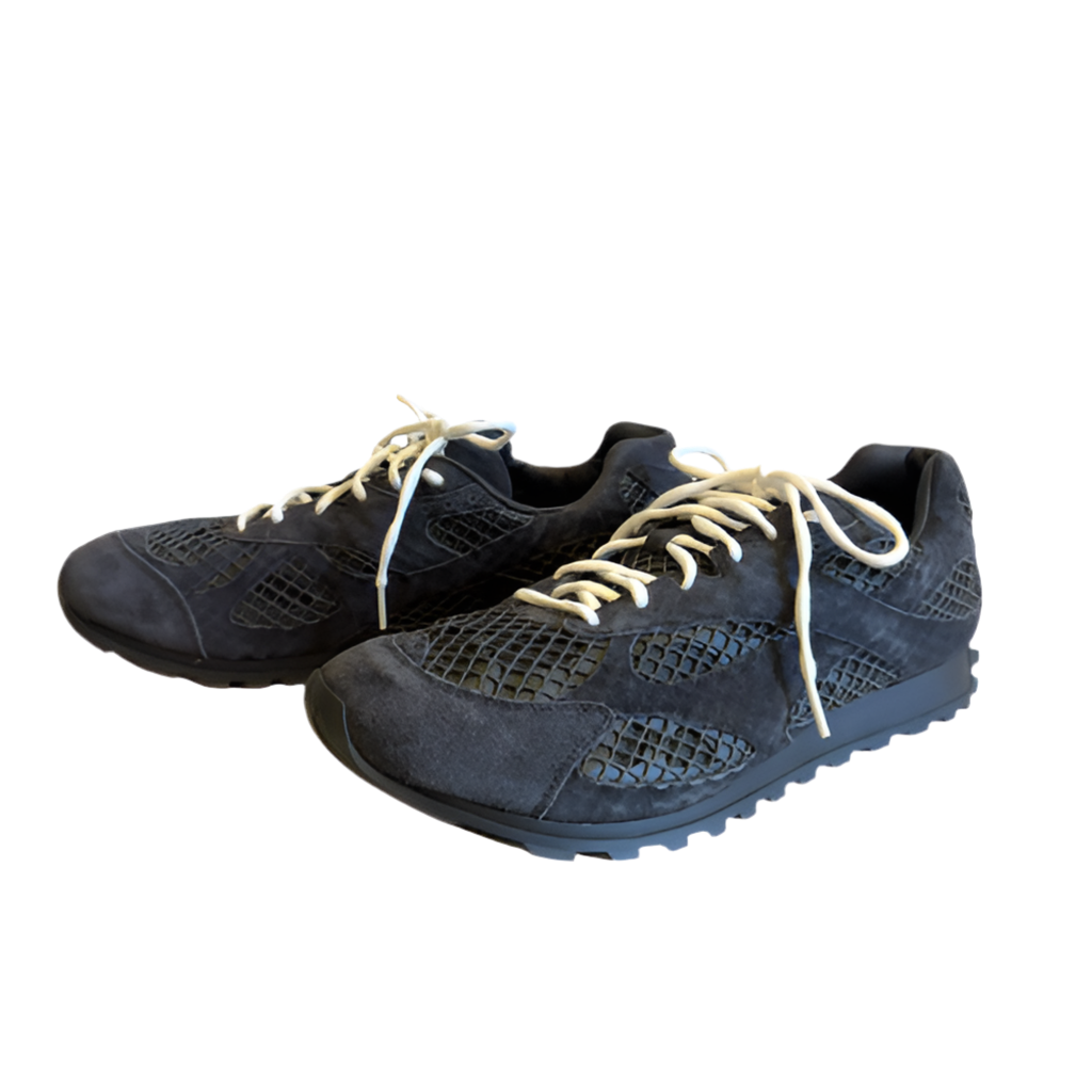 Bottega Veneta Orbit Sneaker in Shade Navy Suede