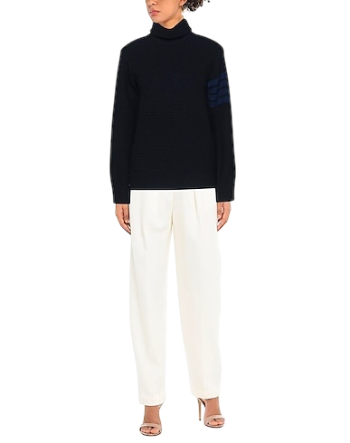 Thom Browne Tonal 4-Bar Waffle-Knit Turtleneck Sweater