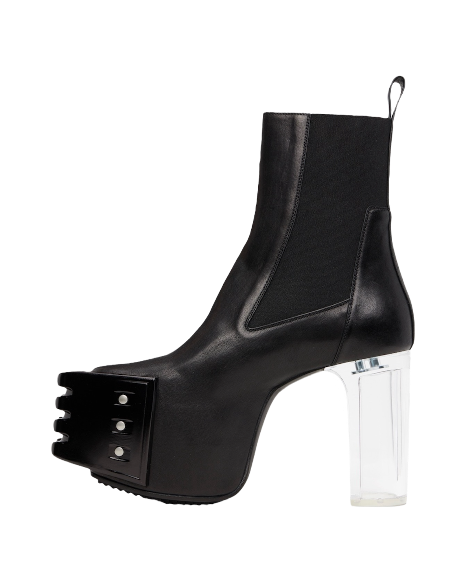 Rick Owens Leather Kiss Boots in Black