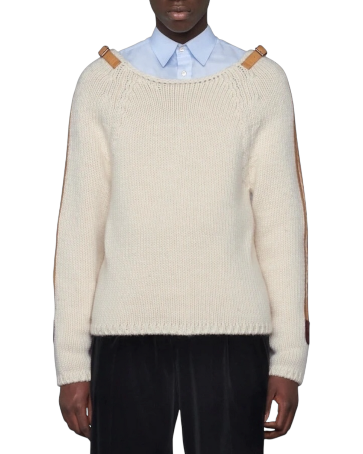 Gucci Buckle Strap Wool Sweater