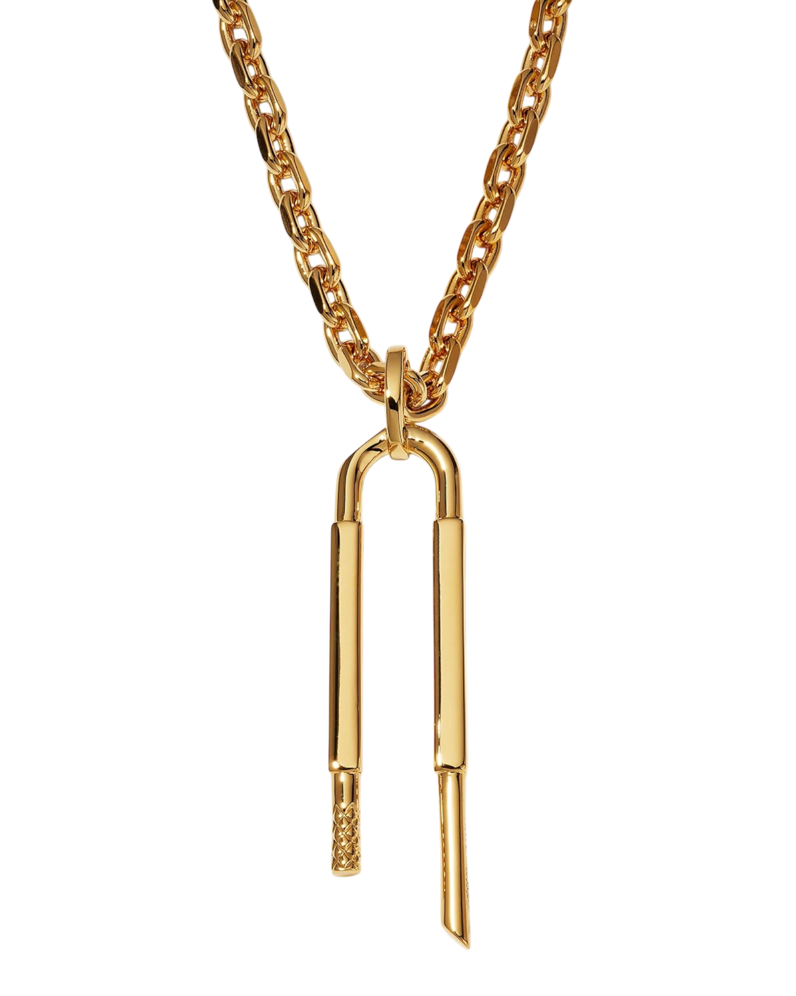 Givenchy Gold-Tone Padlock Pendant Chain Necklace