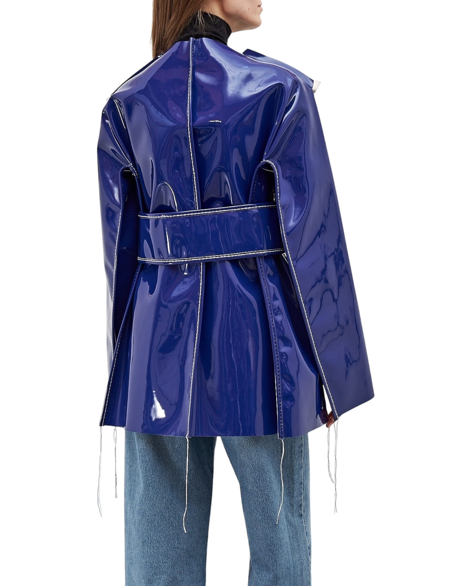 Marni AW18 “Sculpted Vinyl Belted Coat” - Purple