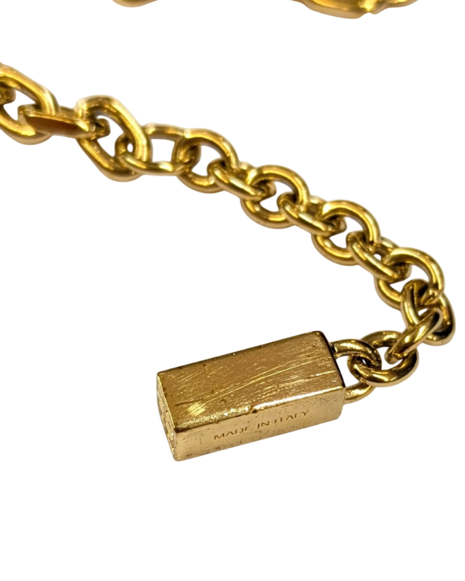 Givenchy Gold-Tone Padlock Pendant Chain Necklace