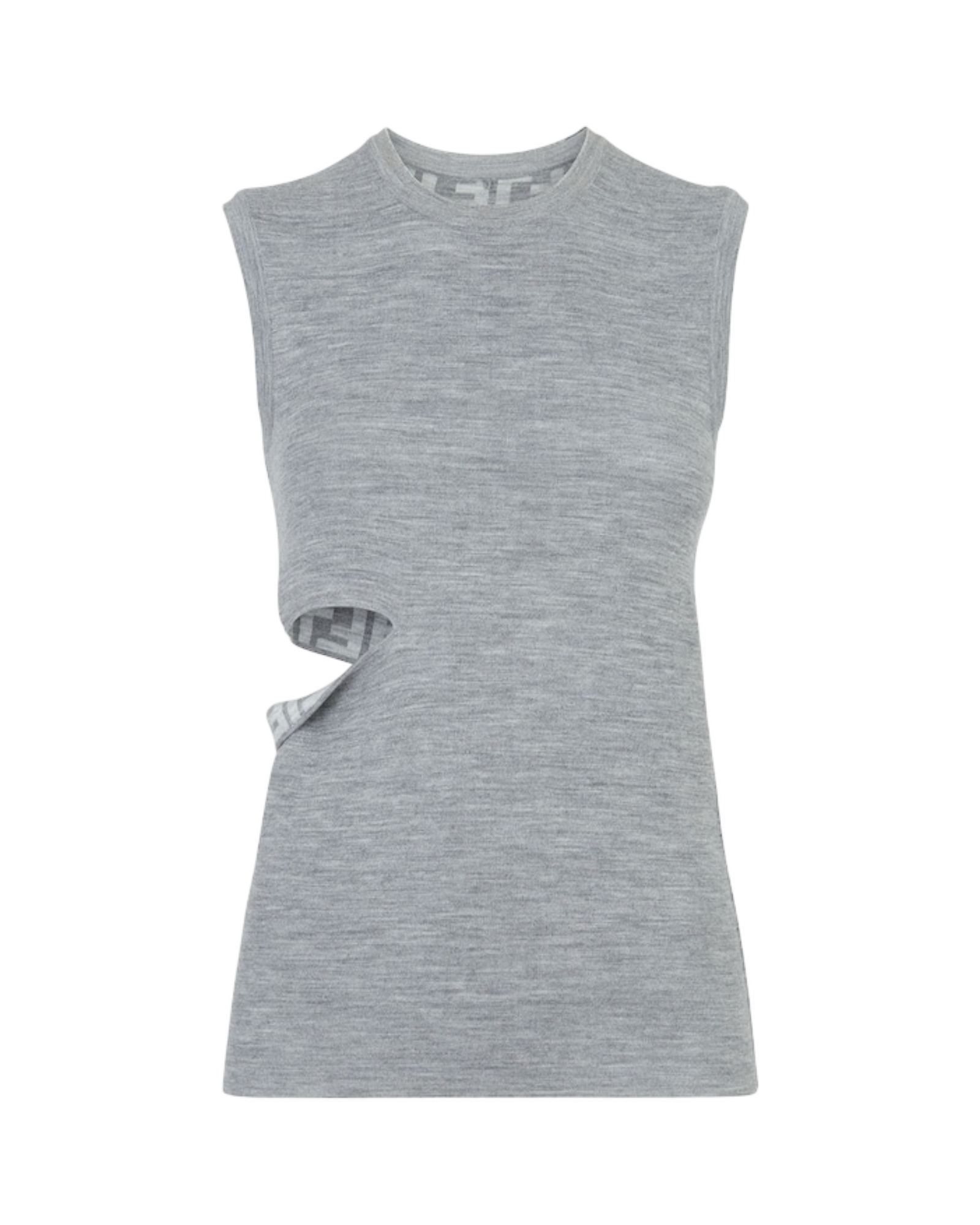 Fendi FF Monogram Cut-Out Knit Top